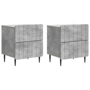 Noćni ormar s ladicama 2 pcs Betonska siva 43 x 34,5 x 49,5 cm
