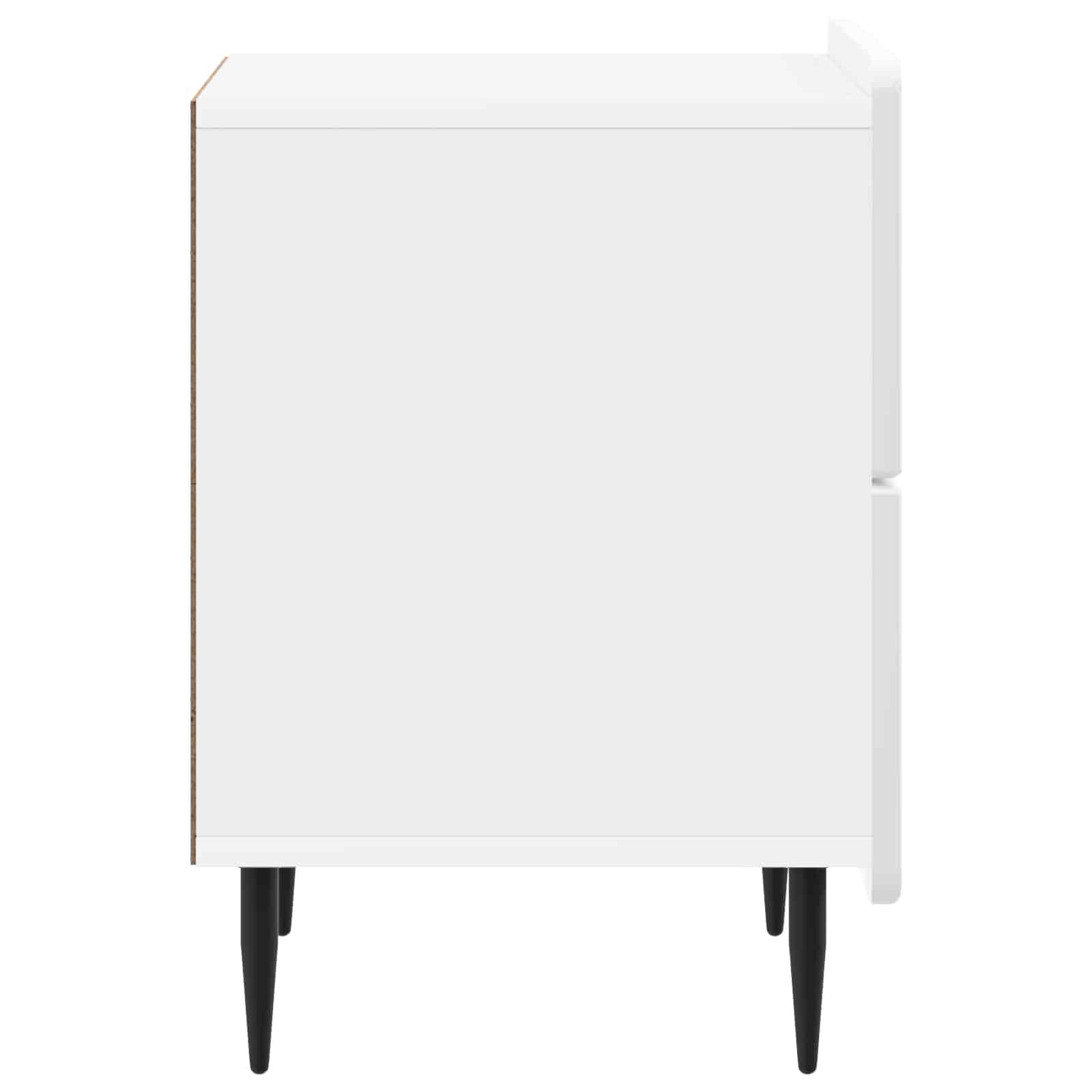 Noćni ormar 2 pcs Bijela visokog sjaja 43 x 34,5 x 49,5 cm