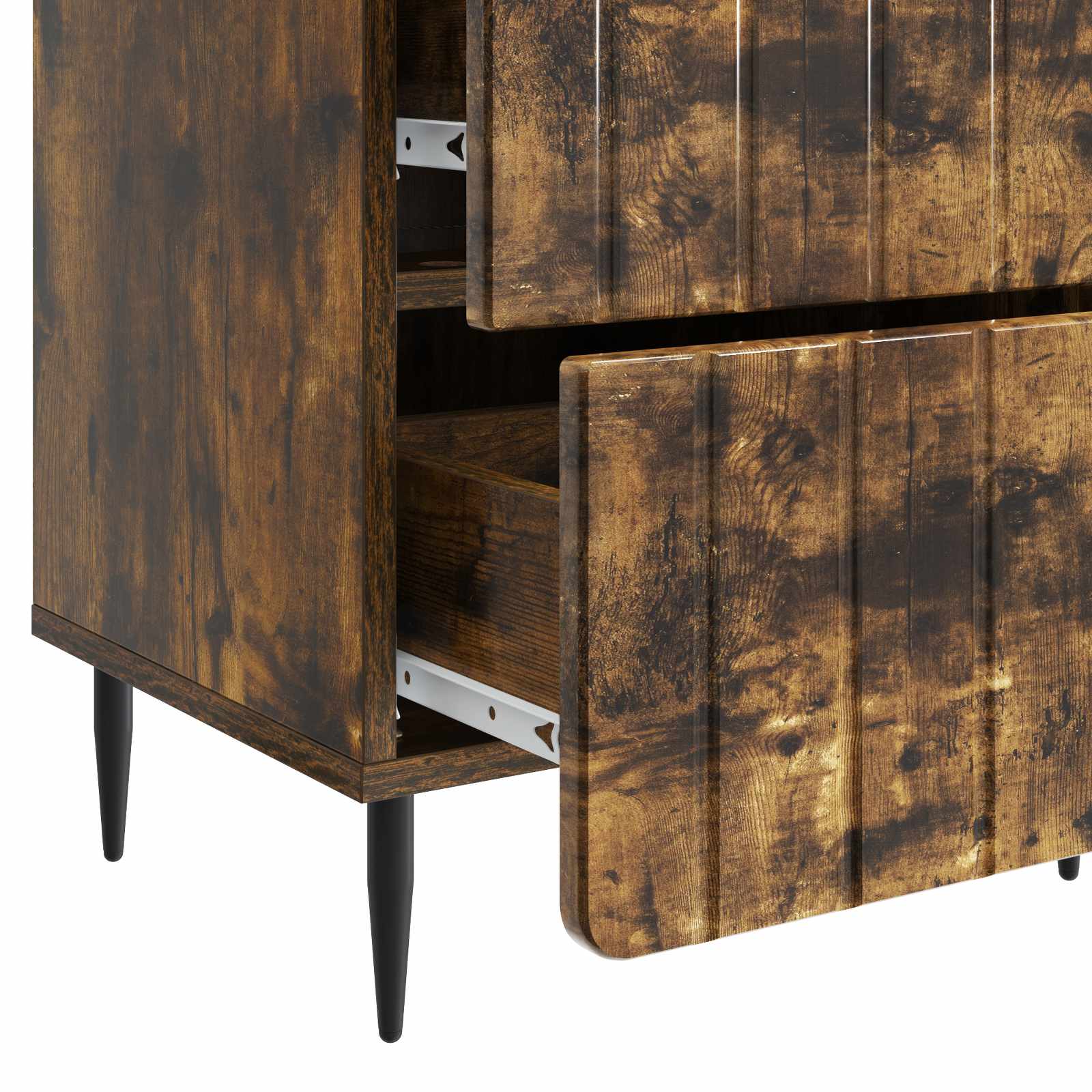 Noćni ormar s ladicama 2 pcs Dimljeni hrast 43 x 34,5 x 49,5 cm