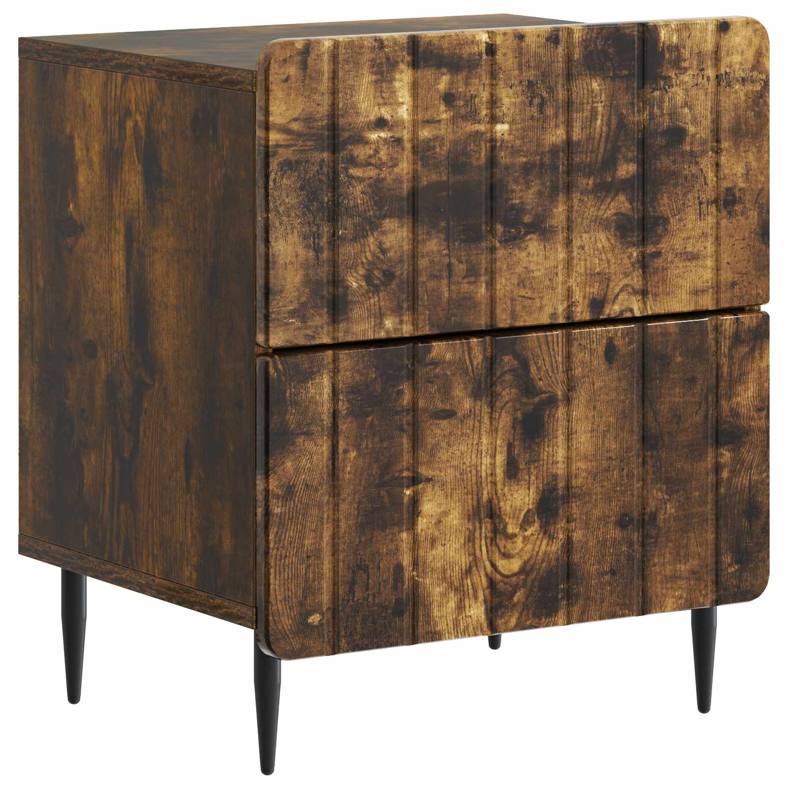 Noćni ormar s ladicama 2 pcs Dimljeni hrast 43 x 34,5 x 49,5 cm