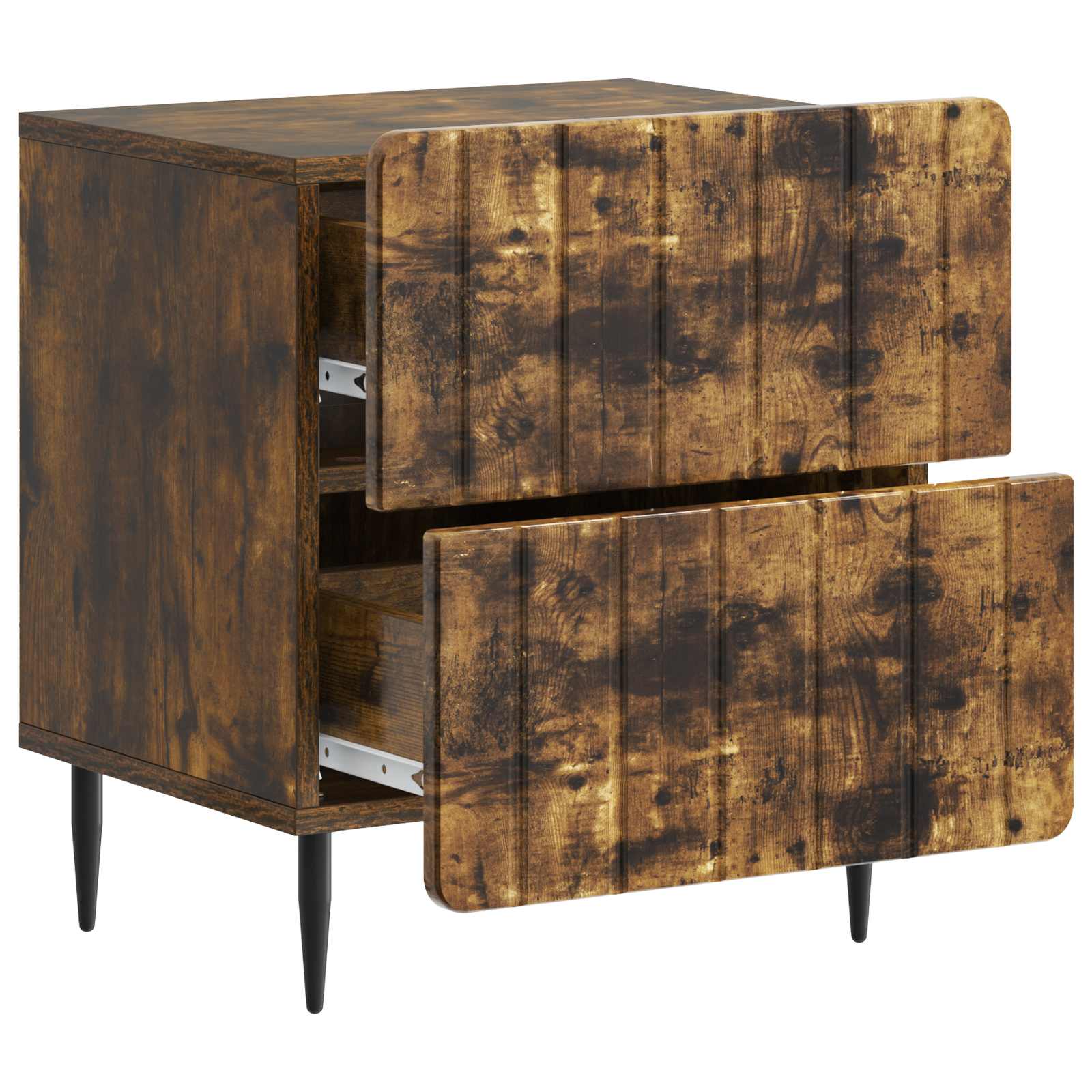 Noćni ormar s ladicama 2 pcs Dimljeni hrast 43 x 34,5 x 49,5 cm