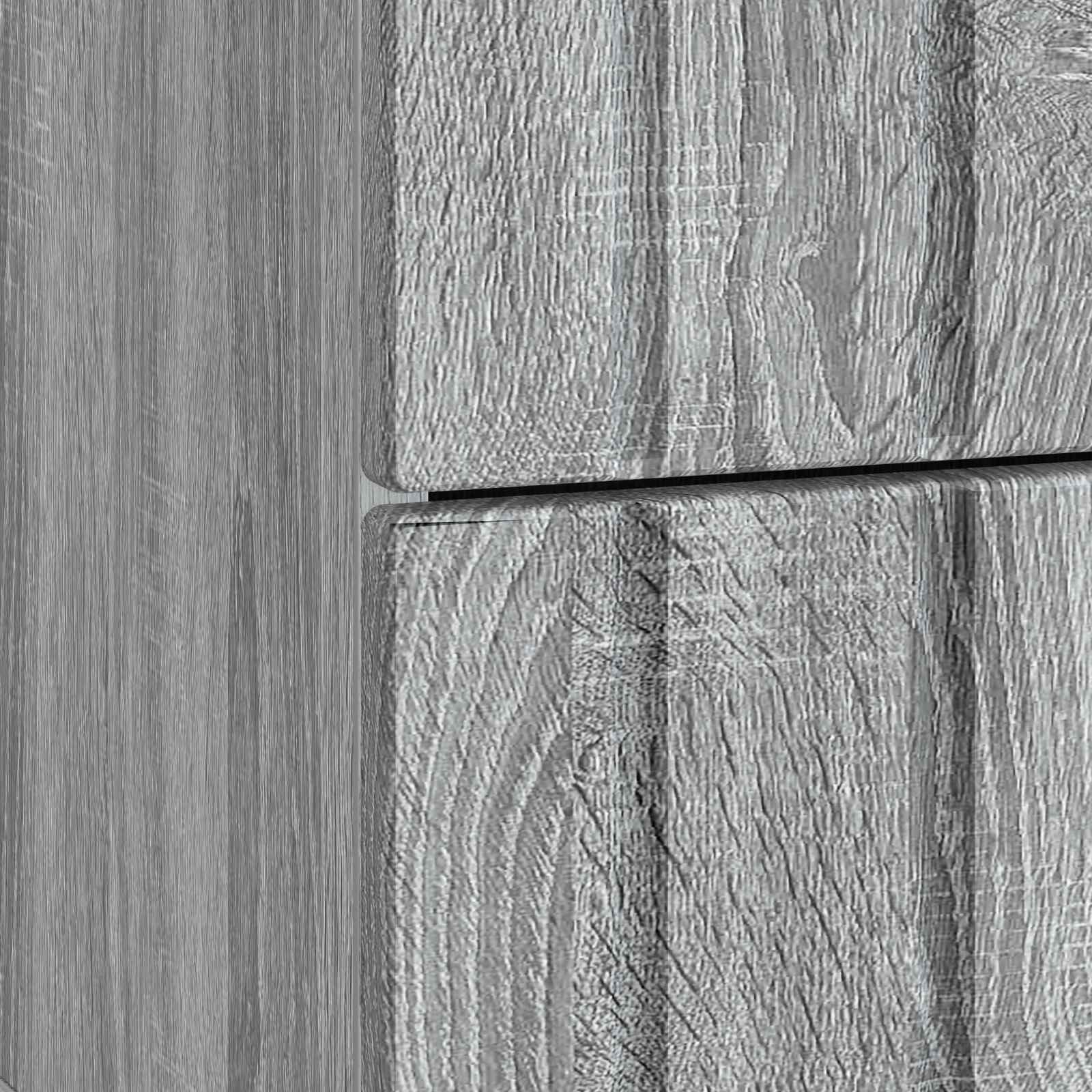 Noćni ormar s ladicama 2 pcs Siva sonoma 43 x 34,5 x 49,5 cm