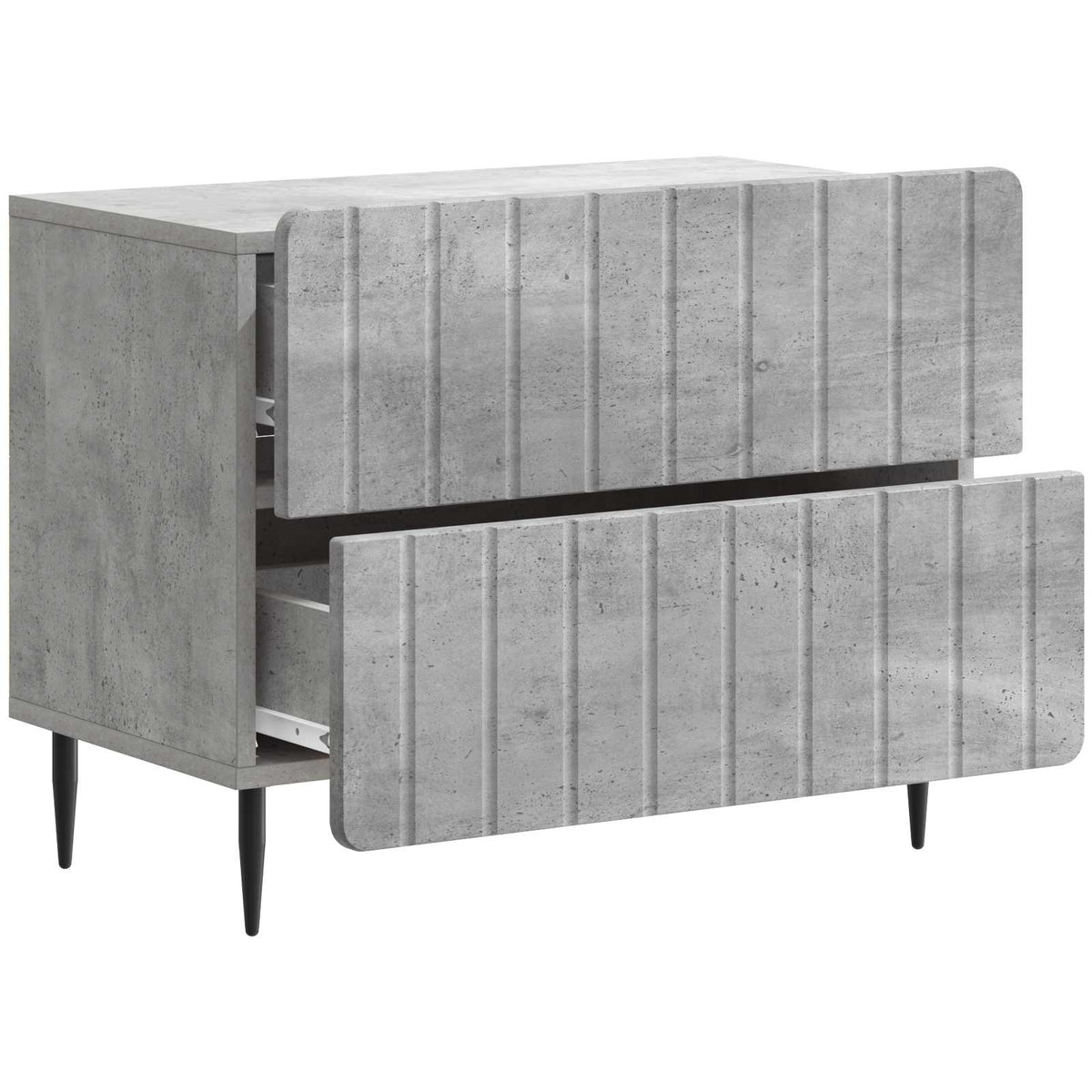 Noćni ormar Betonska siva 62 x 34,5 x 49,5 cm Konstruirano drvo
