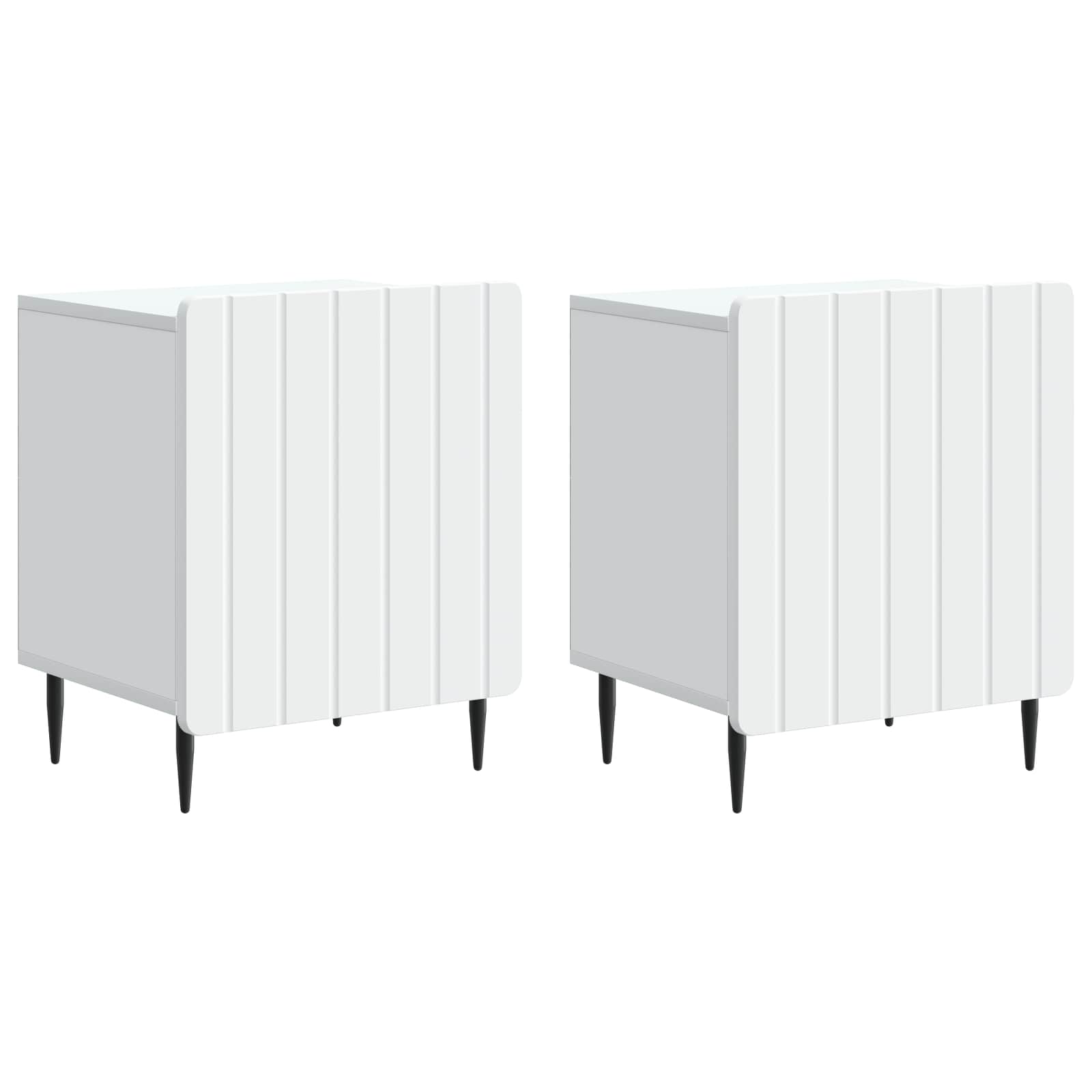 Noćni ormar 2 pcs Bijela 43 x 34,5 x 52 cm Konstruirano drvo