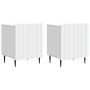 Noćni ormar 2 pcs Bijela 43 x 34,5 x 52 cm Konstruirano drvo