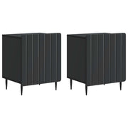 Noćni ormar 2 pcs Crna 43 x 34,5 x 52 cm Konstruirano drvo