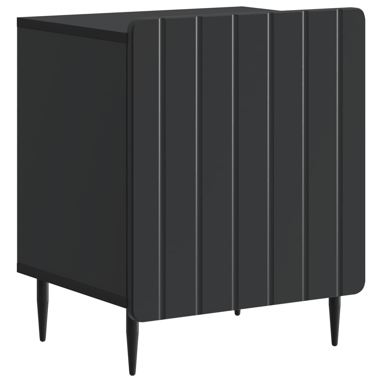 Noćni ormar 2 pcs Crna 43 x 34,5 x 52 cm Konstruirano drvo