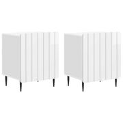 Noćni ormar 2 pcs Bijela visokog sjaja 43 x 34,5 x 52 cm