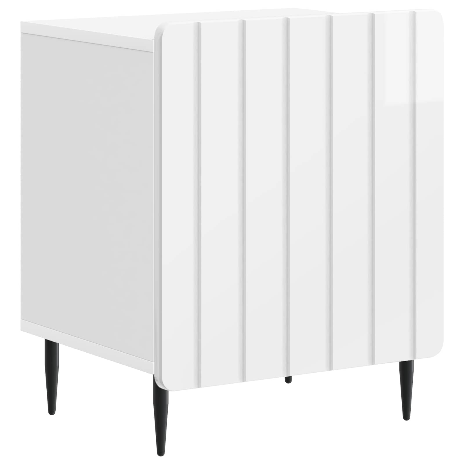 Noćni ormar 2 pcs Bijela visokog sjaja 43 x 34,5 x 52 cm