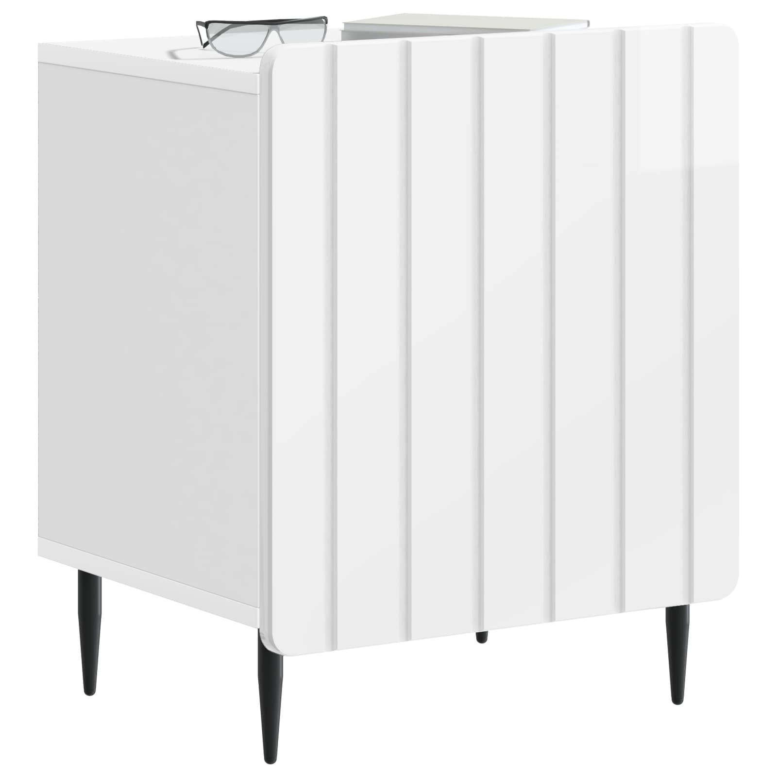 Noćni ormar 2 pcs Bijela visokog sjaja 43 x 34,5 x 52 cm