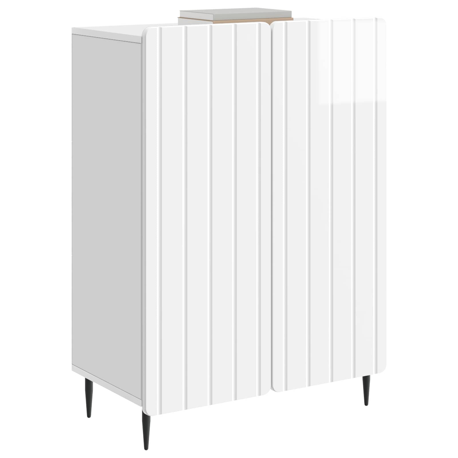 Kreveta Bijela visokog sjaja 66 x 34,5 x 92 cm