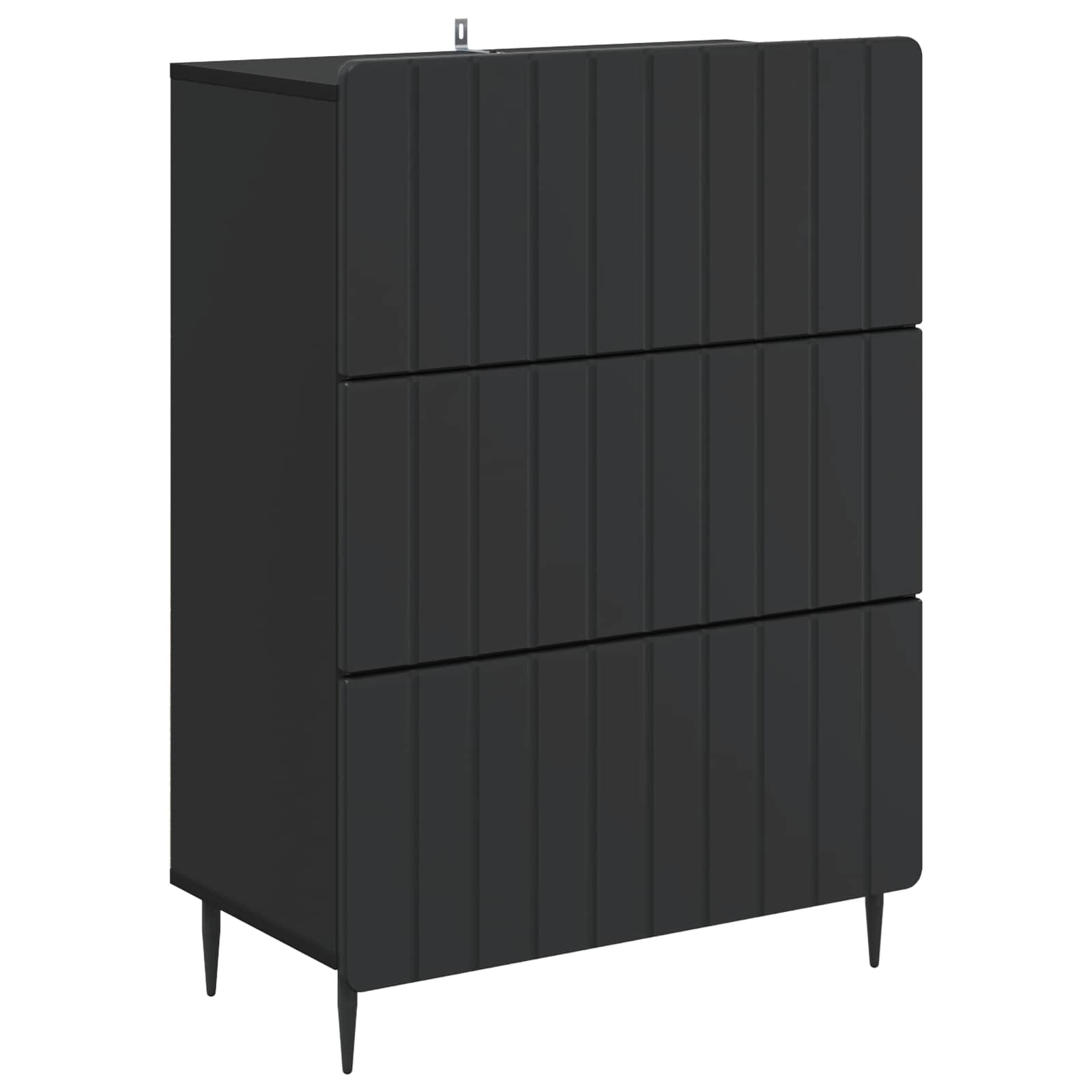 Ormar s ladicama Crna 66 x 34,5 x 92 cm Konstruirano drvo