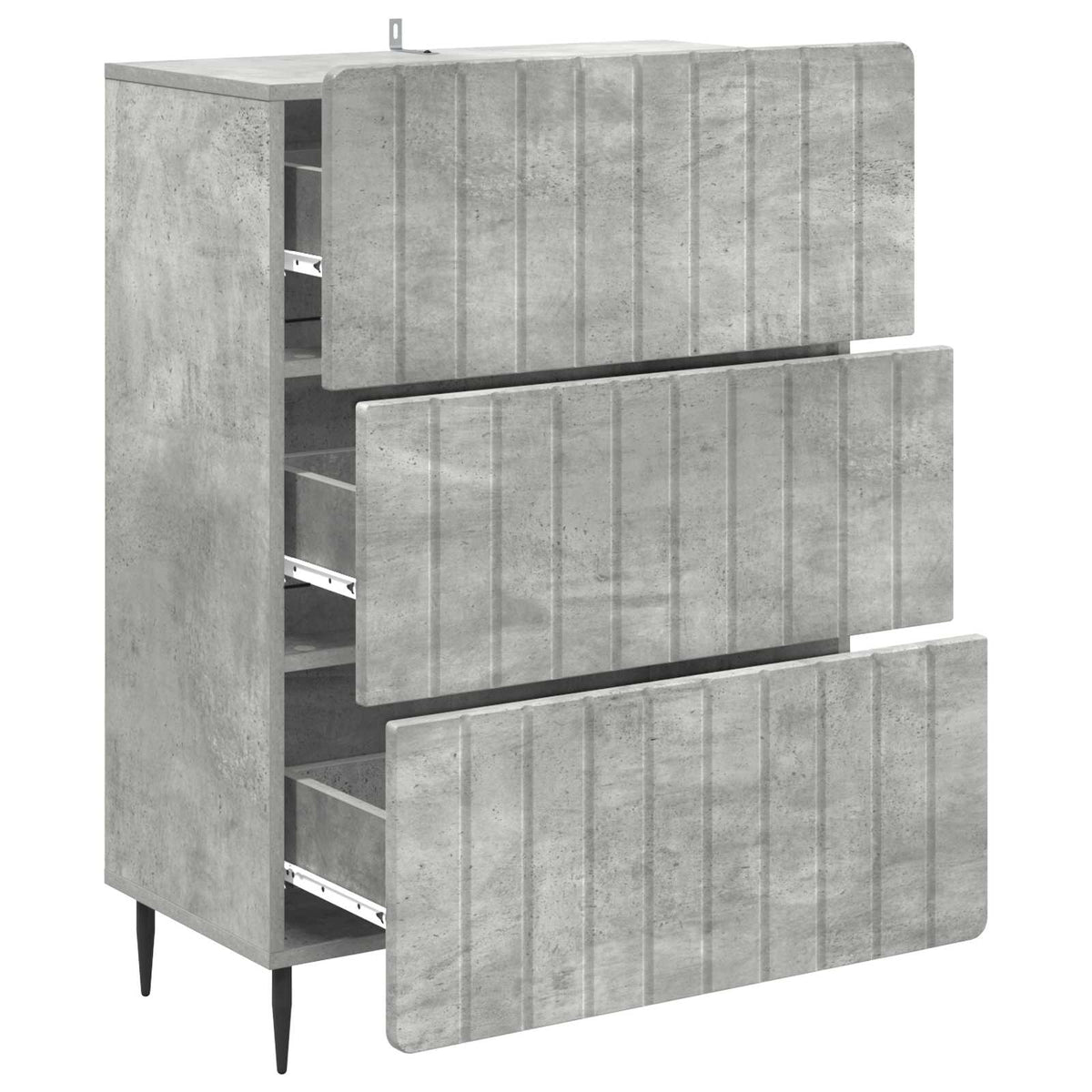 Ormar s ladicama Betonska siva 66 x 34,5 x 92 cm