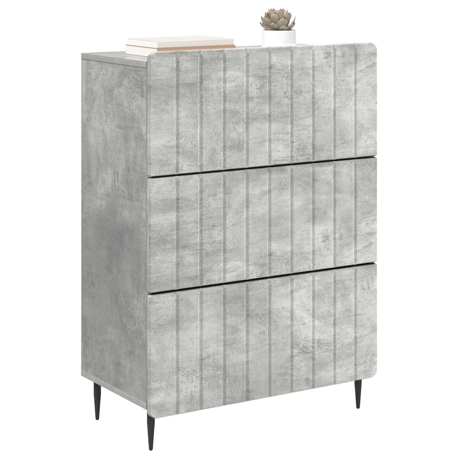 Ormar s ladicama Betonska siva 66 x 34,5 x 92 cm