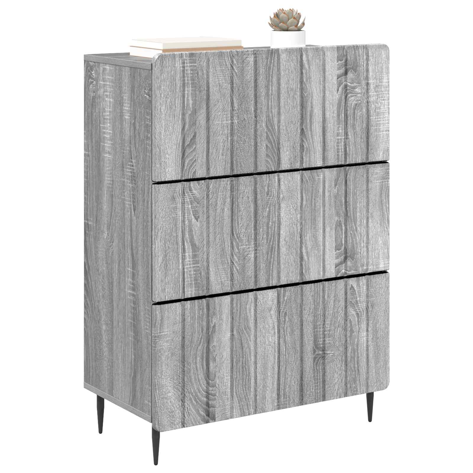 Ormar s ladicama Siva sonoma 66 x 34,5 x 92 cm