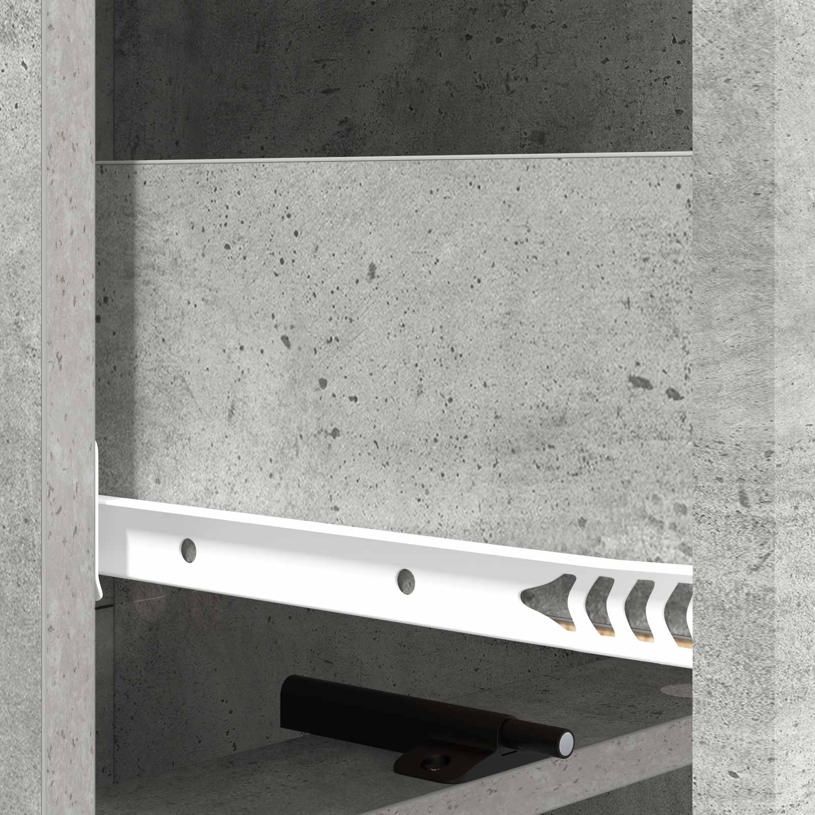 Ormar s ladicama Betonska siva 33 x 34,5 x 92 cm
