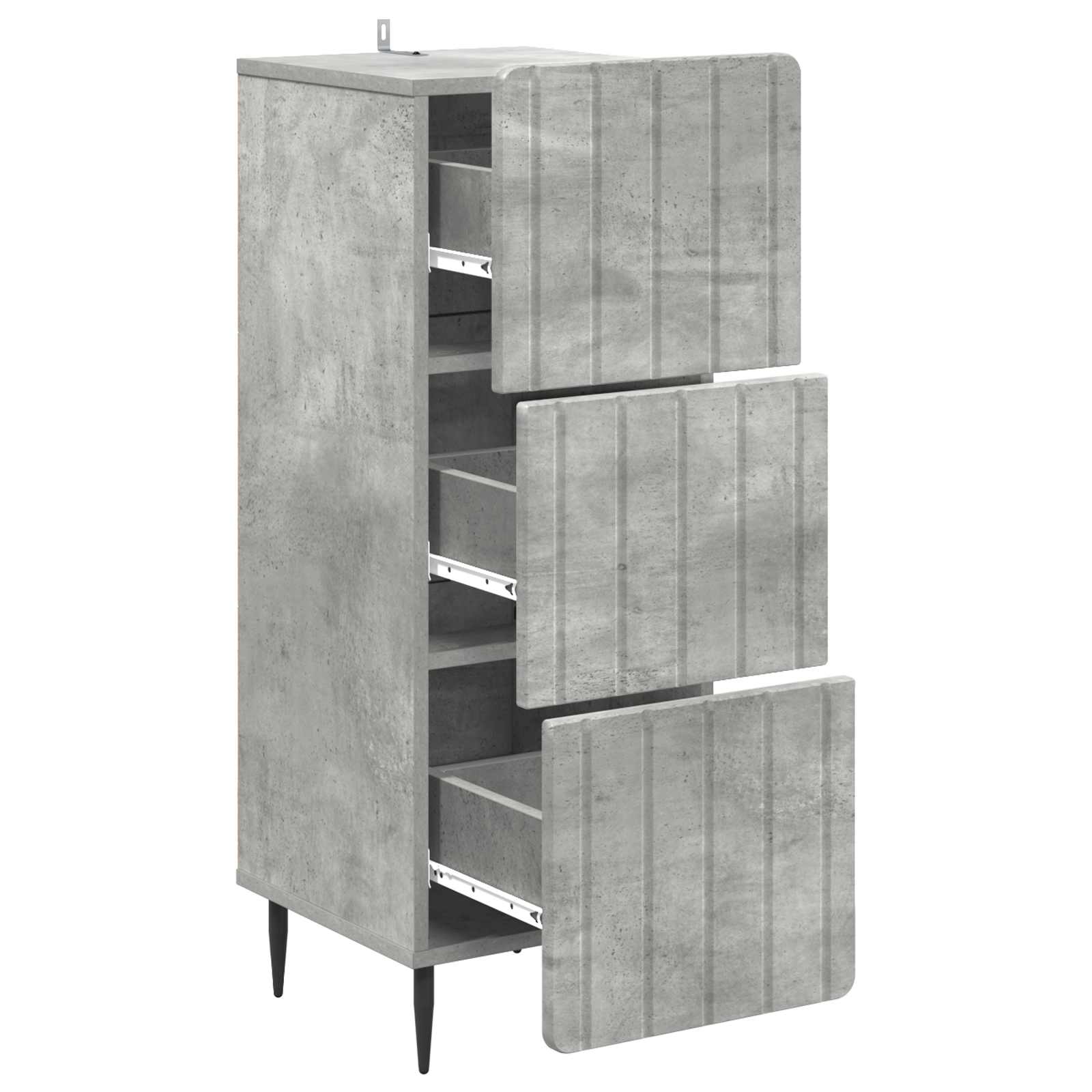 Ormar s ladicama Betonska siva 33 x 34,5 x 92 cm