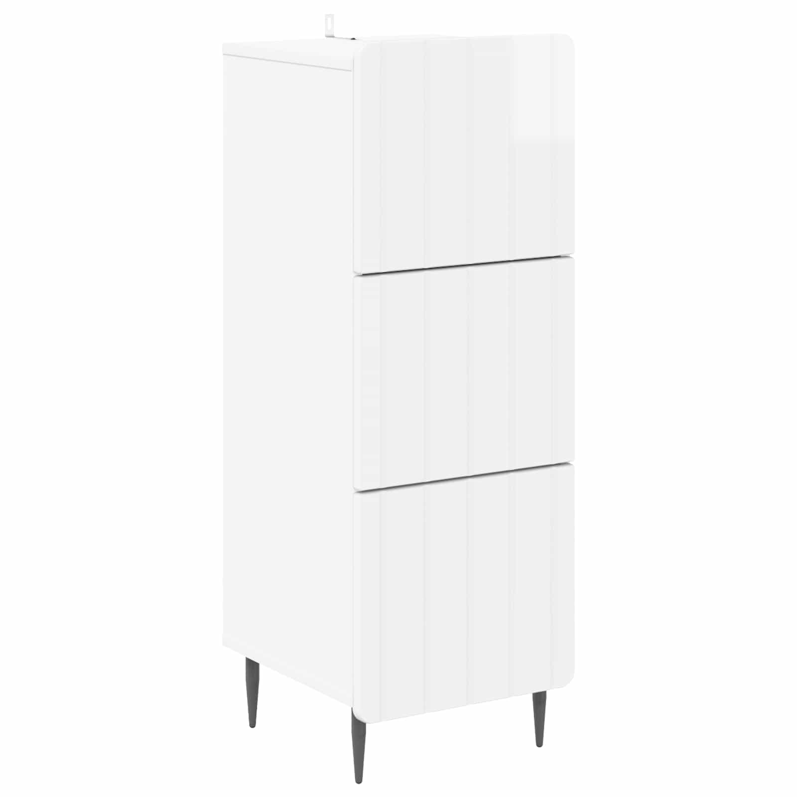 Ormar s ladicama Bijela visokog sjaja 33 x 34,5 x 92 cm