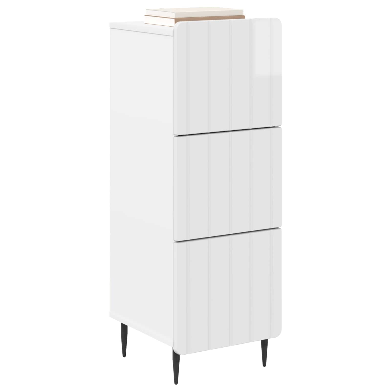 Ormar s ladicama Bijela visokog sjaja 33 x 34,5 x 92 cm