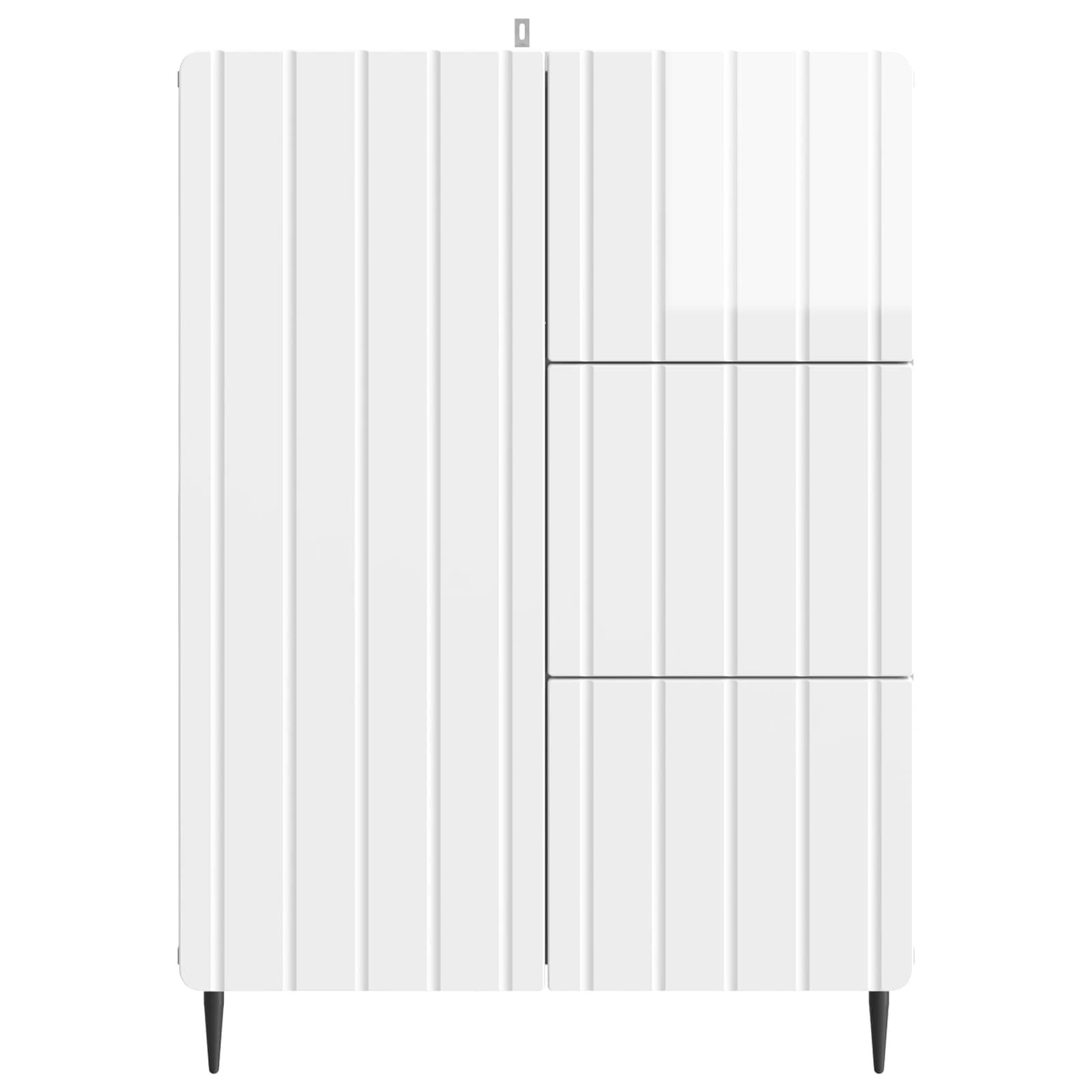 Kreveta s ladicama Bijela visokog sjaja 66 x 34,5 x 91,5 cm