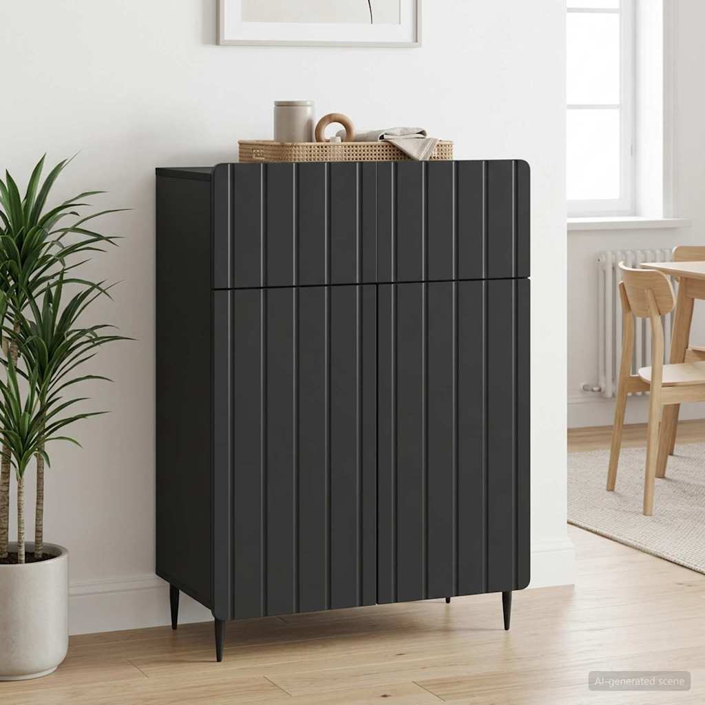 Kreveta s ladicama Crna 66 x 34,5 x 92 cm Konstruirano drvo
