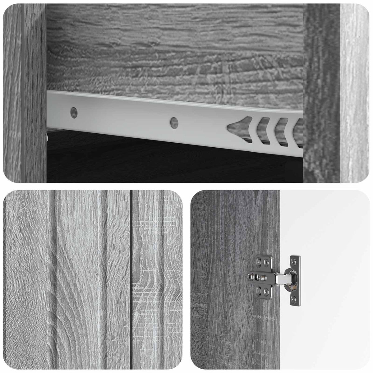Kreveta Siva sonoma 66 x 34,5 x 92 cm Konstruirano drvo