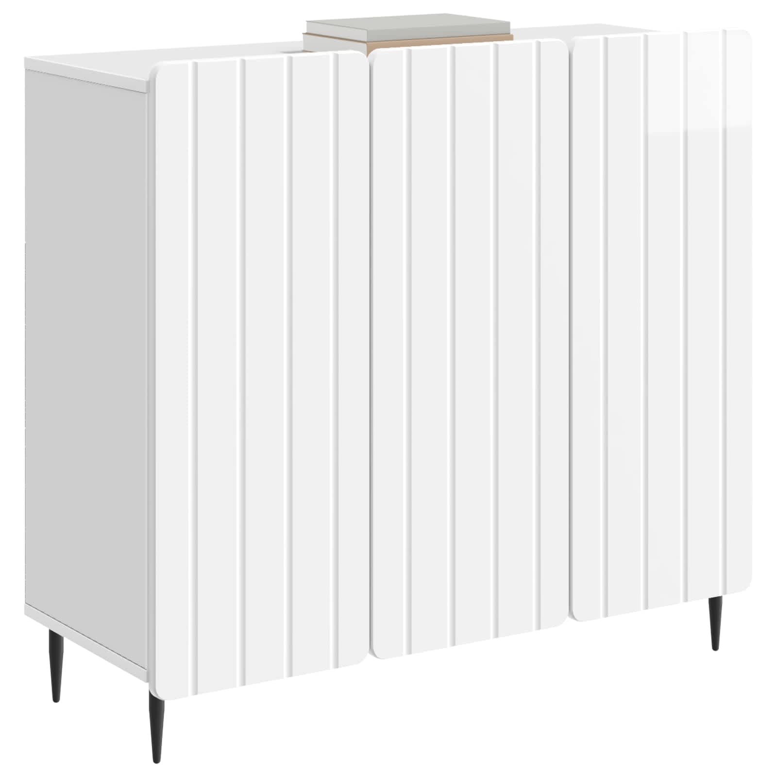 Kreveta Bijela visokog sjaja 89 x 34,5 x 82 cm