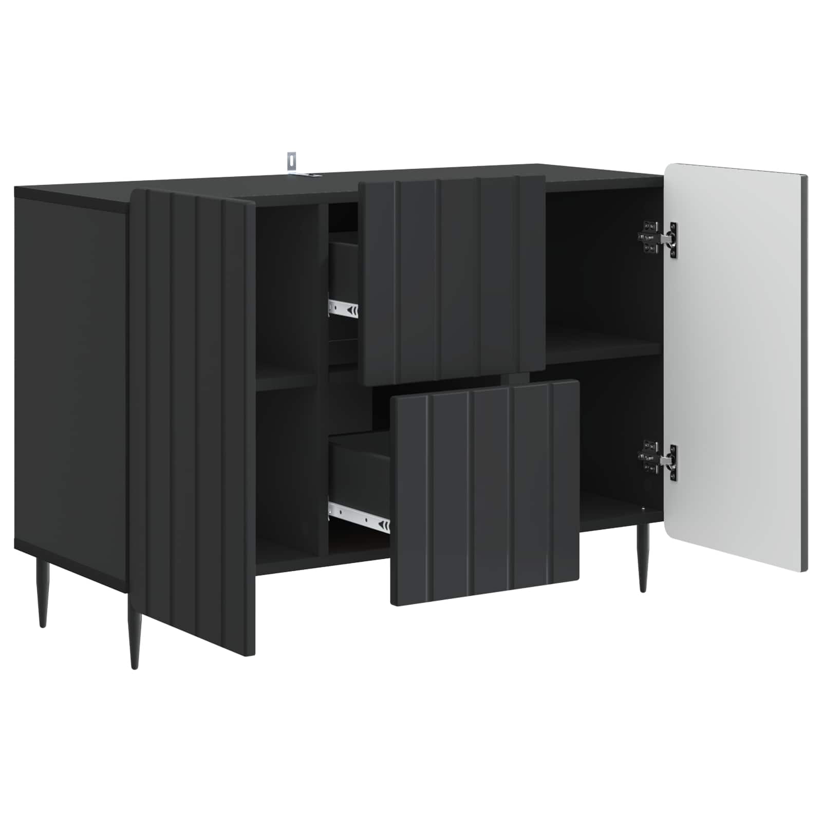 Kreveta s ladicama Crna 89 x 34,5 x 62 cm Konstruirano drvo