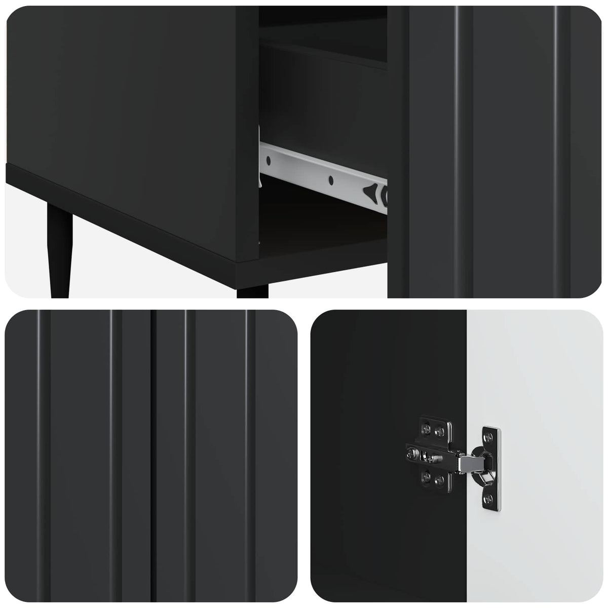 Kreveta s ladicama Crna 66 x 34,5 x 97 cm Konstruirano drvo