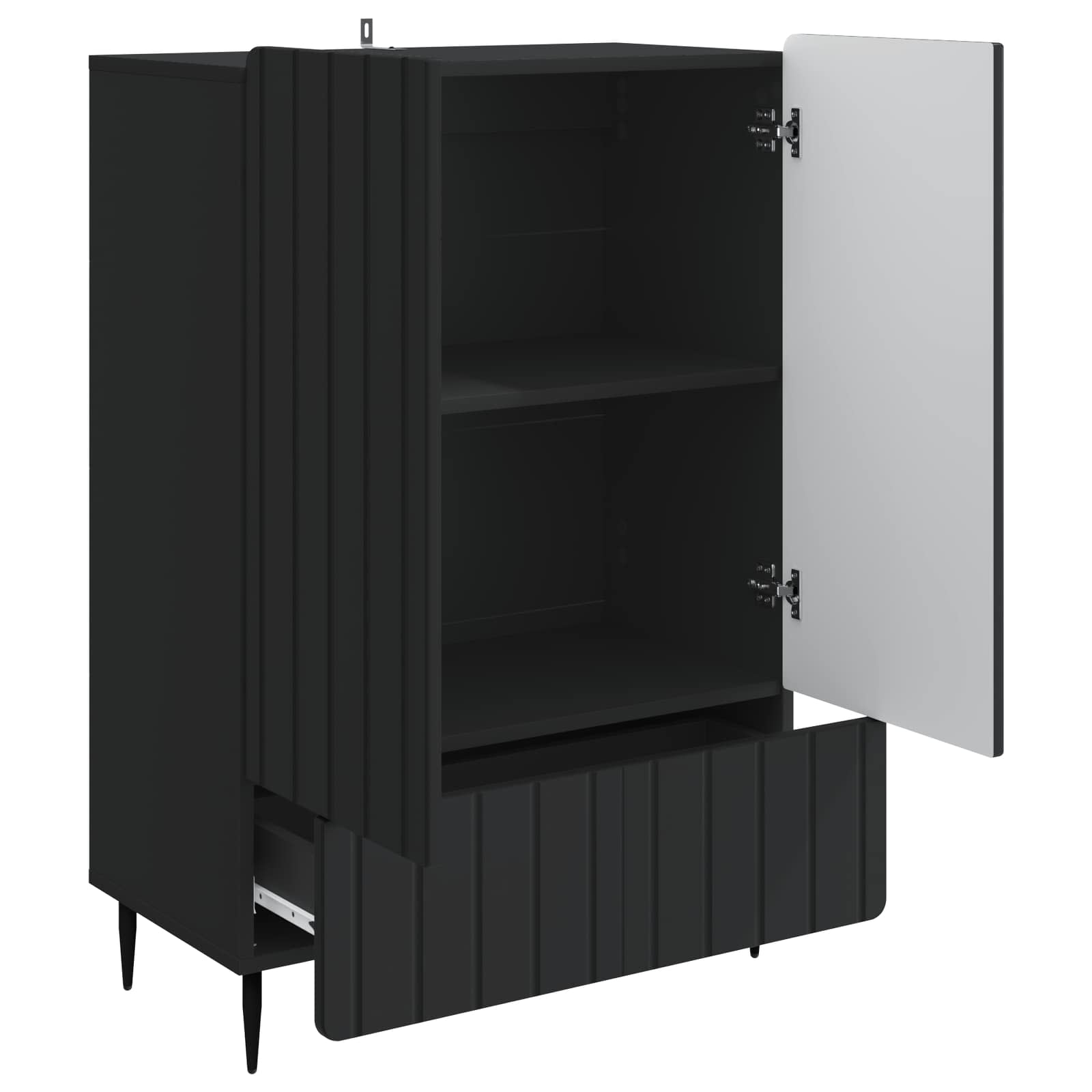 Kreveta s ladicama Crna 66 x 34,5 x 97 cm Konstruirano drvo