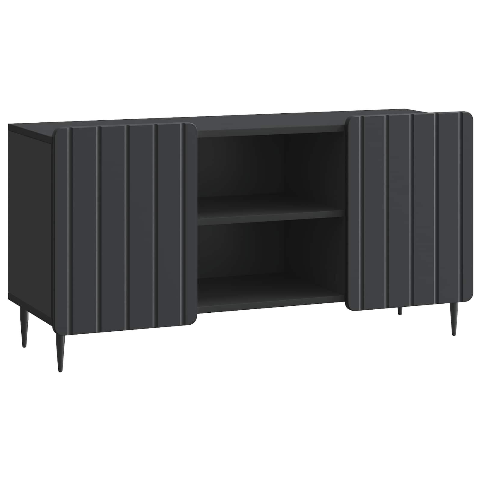 TV ormar Crna 102 x 34,5 x 52 cm Konstruirano drvo