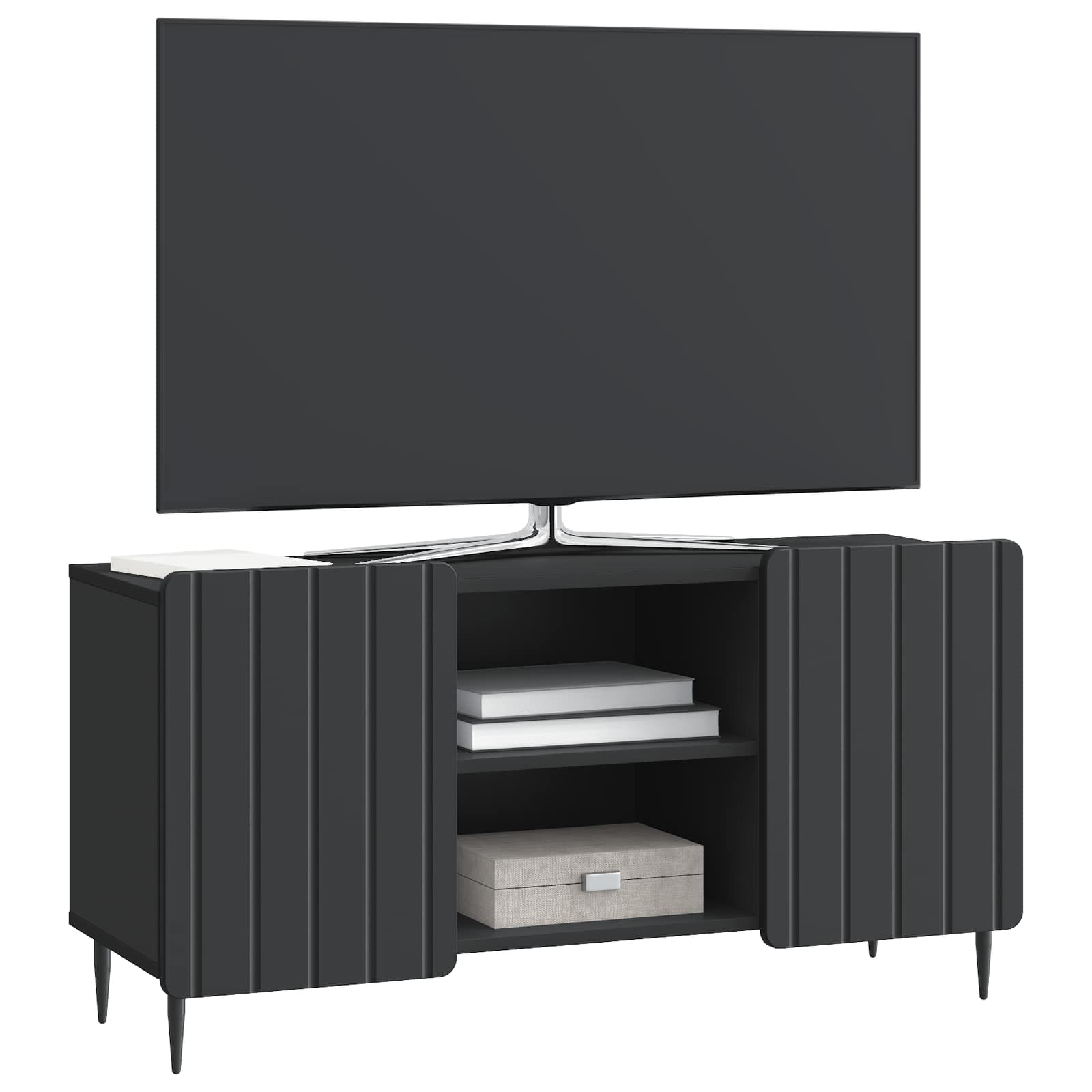 TV ormar Crna 102 x 34,5 x 52 cm Konstruirano drvo
