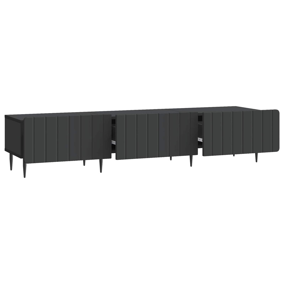 TV ormar s ladicama Crna 147 x 34,5 x 32 cm Konstruirano drvo