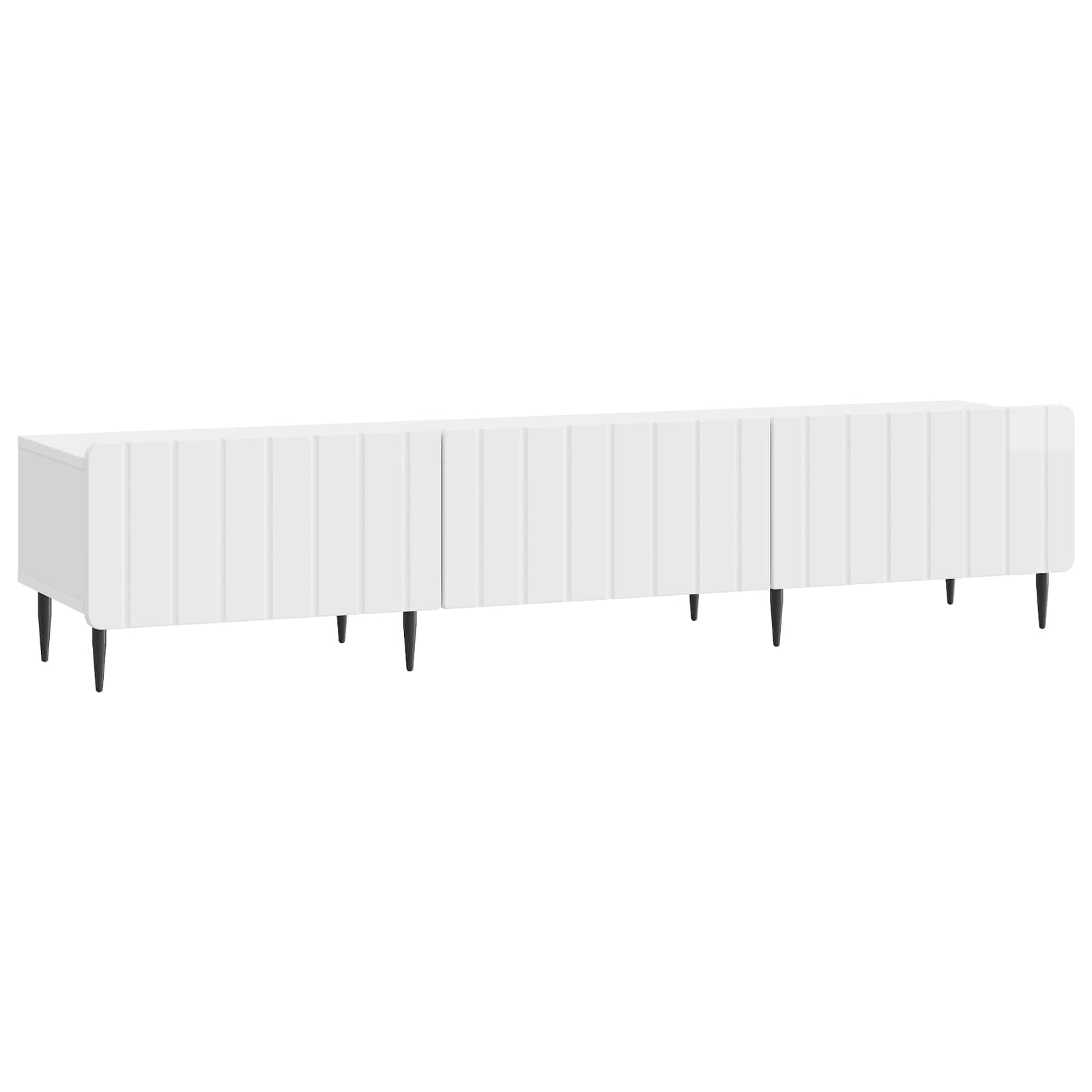 TV ormar s ladicama Bijela visokog sjaja 147 x 34,5 x 32 cm