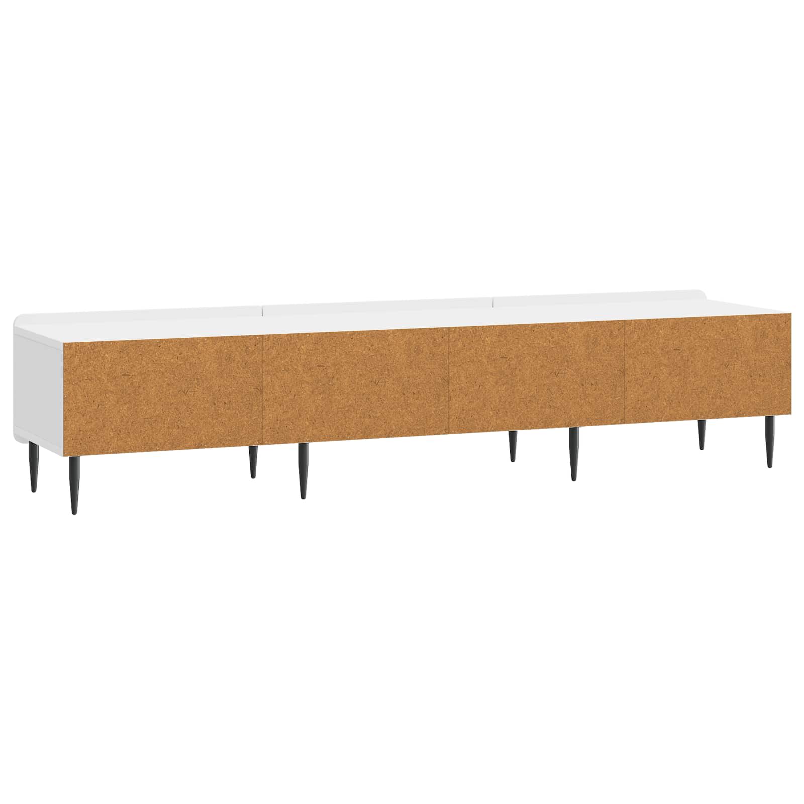 TV ormar s ladicama Bijela visokog sjaja 147 x 34,5 x 32 cm