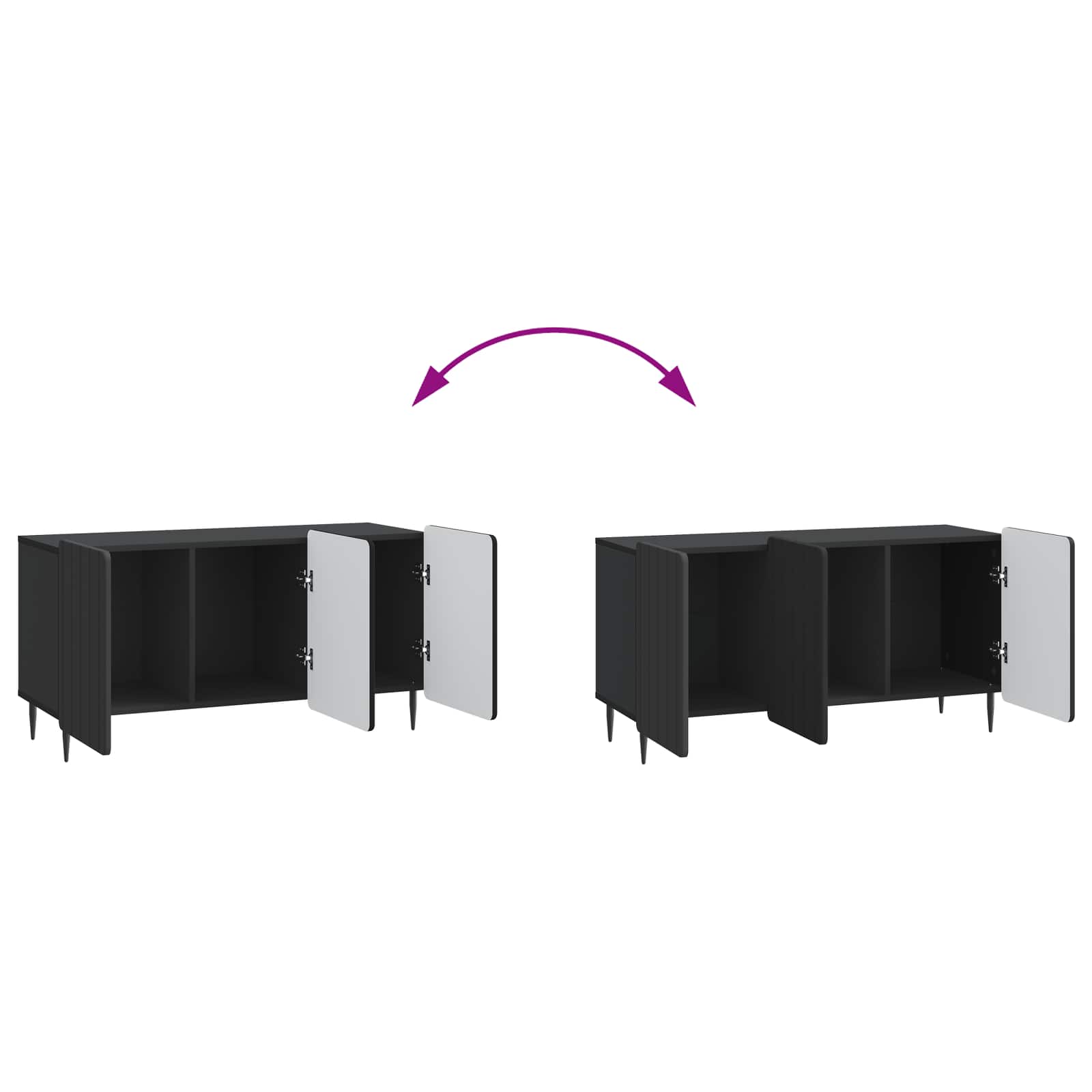 TV ormar Crna 99 x 34,5 x 52 cm Konstruirano drvo
