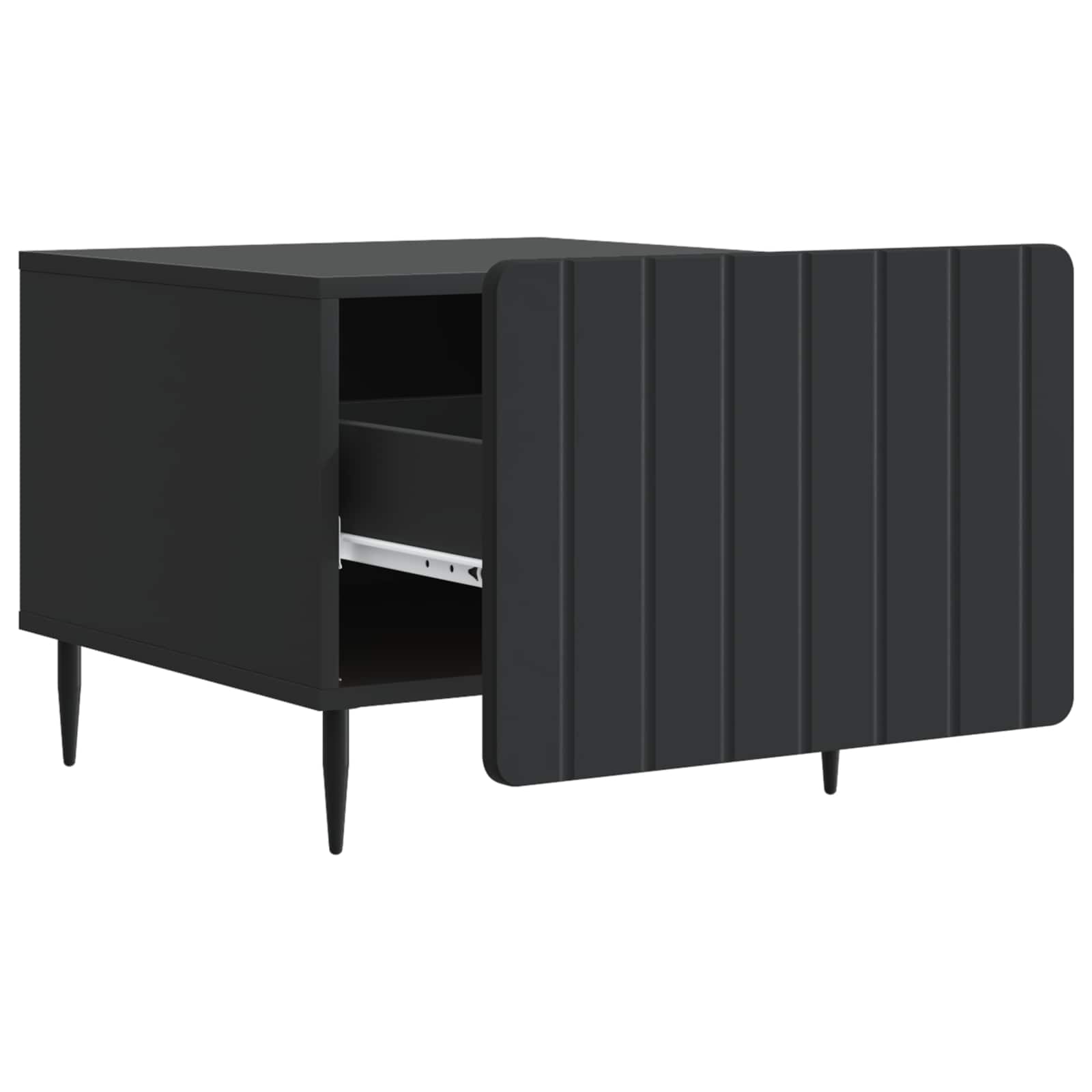 Kava Stol s ladicama Crna 49 x 50 x 42 cm Konstruirano drvo