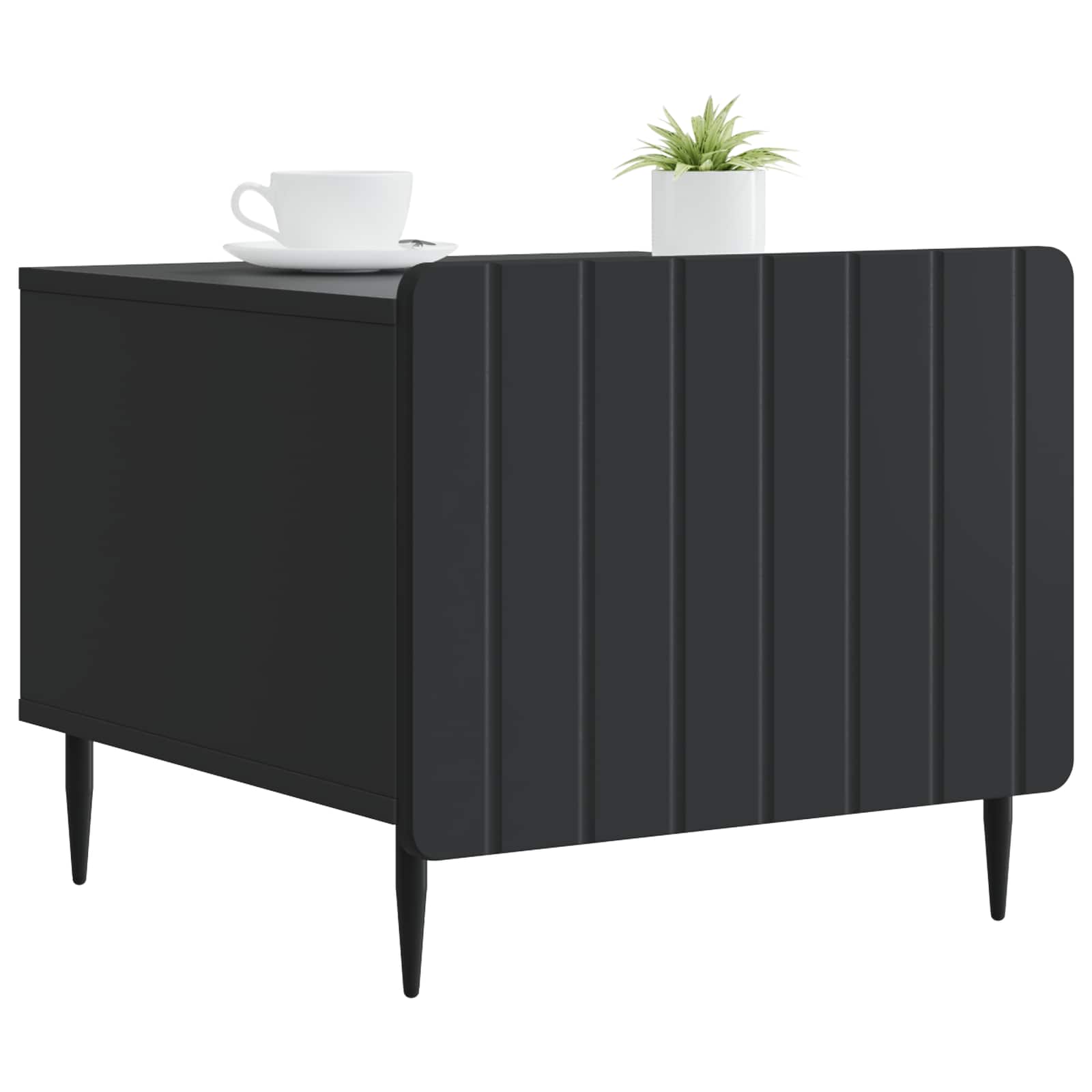 Kava Stol s ladicama Crna 49 x 50 x 42 cm Konstruirano drvo
