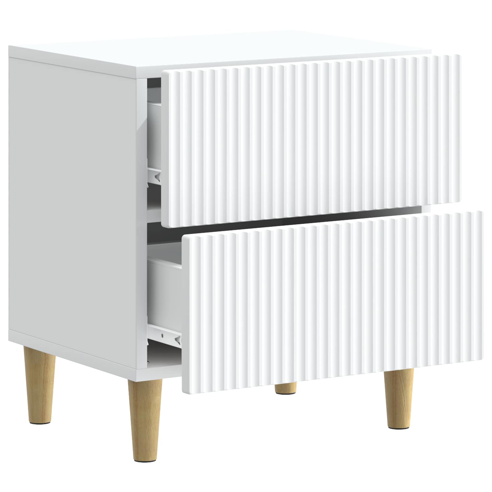 Noćni ormar 2 pcs Bijela 43 x 34,5 x 48 cm Konstruirano drvo