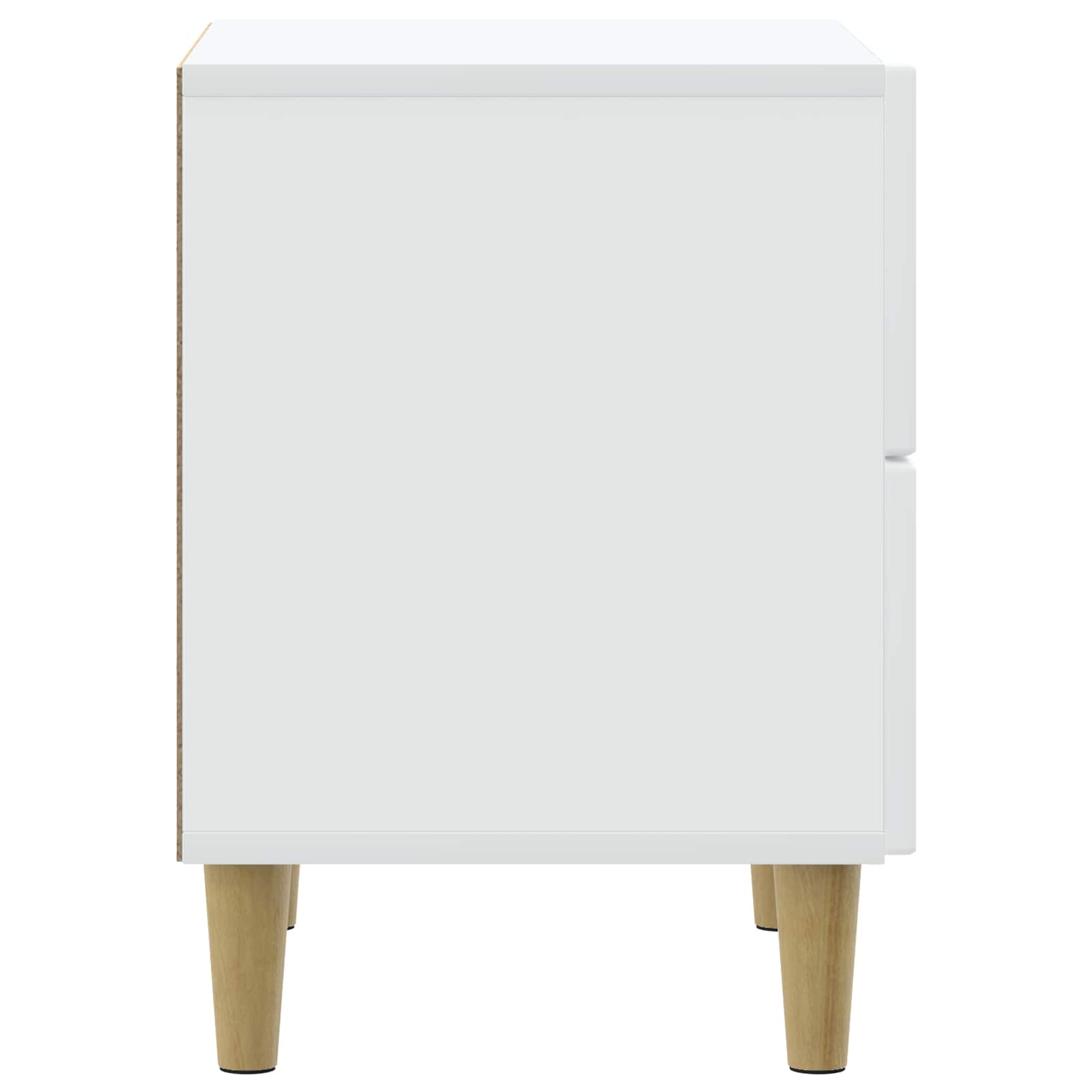 Noćni ormar 2 pcs Bijela 43 x 34,5 x 48 cm Konstruirano drvo