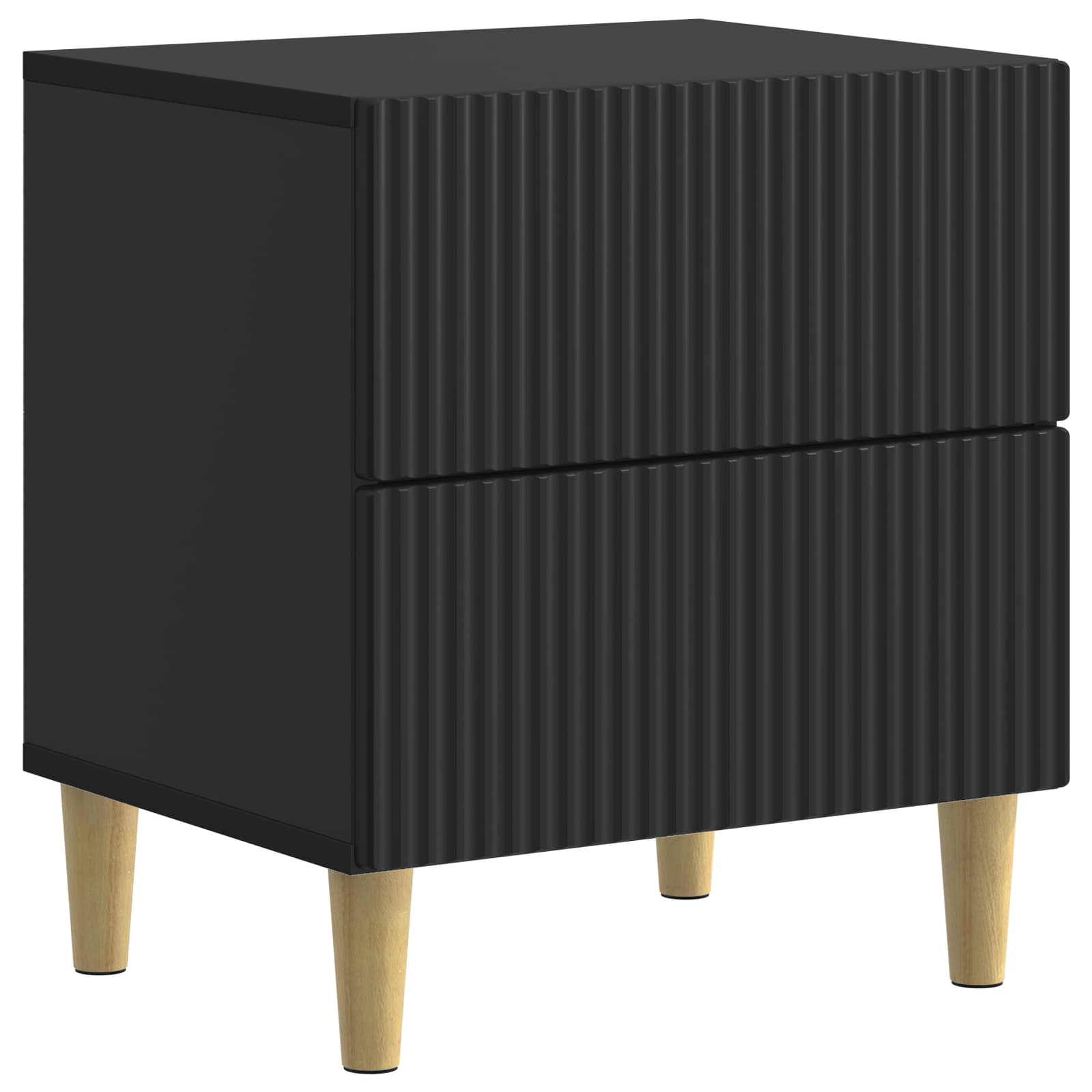 Noćni ormar 2 pcs Crna 43 x 34,5 x 48 cm Konstruirano drvo