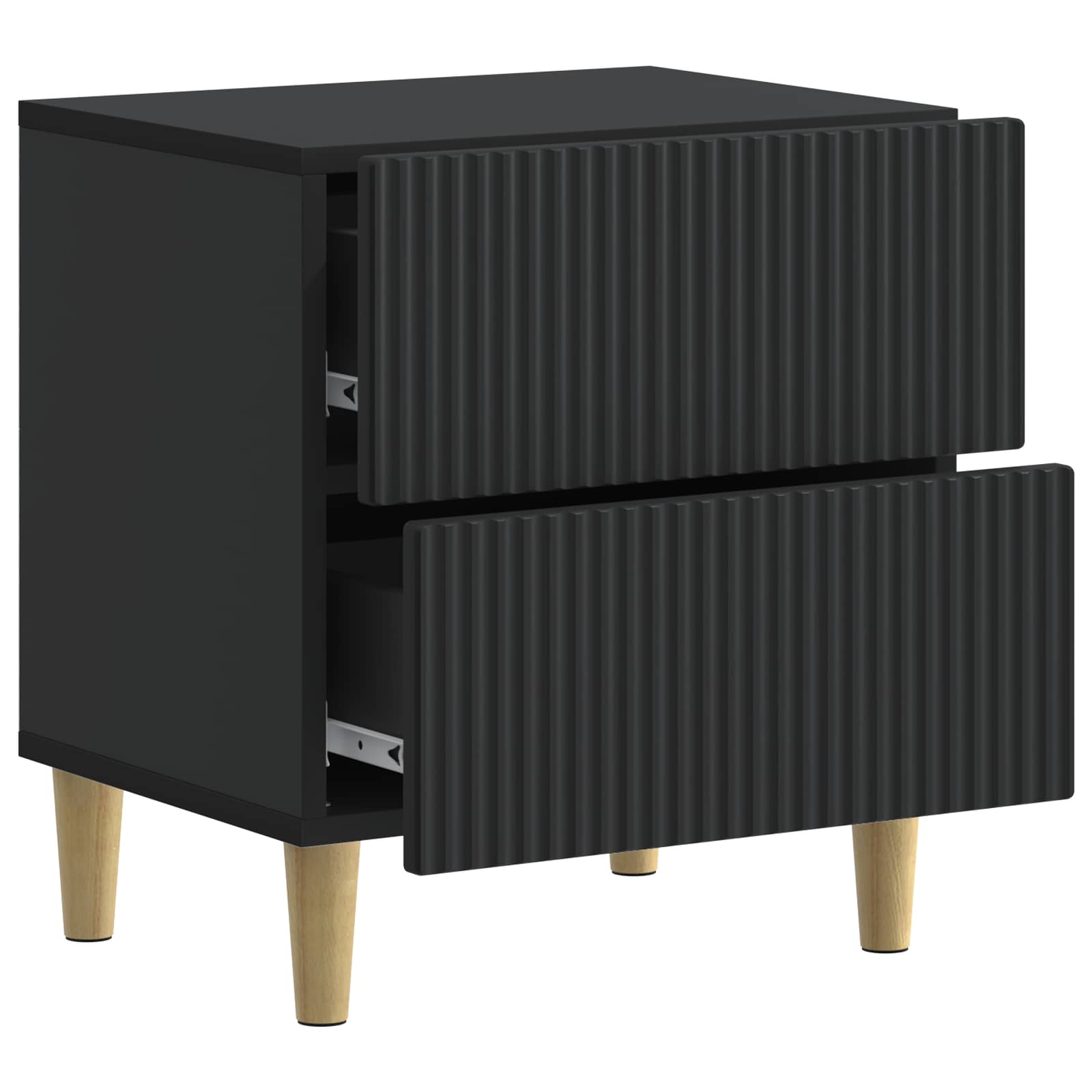 Noćni ormar 2 pcs Crna 43 x 34,5 x 48 cm Konstruirano drvo