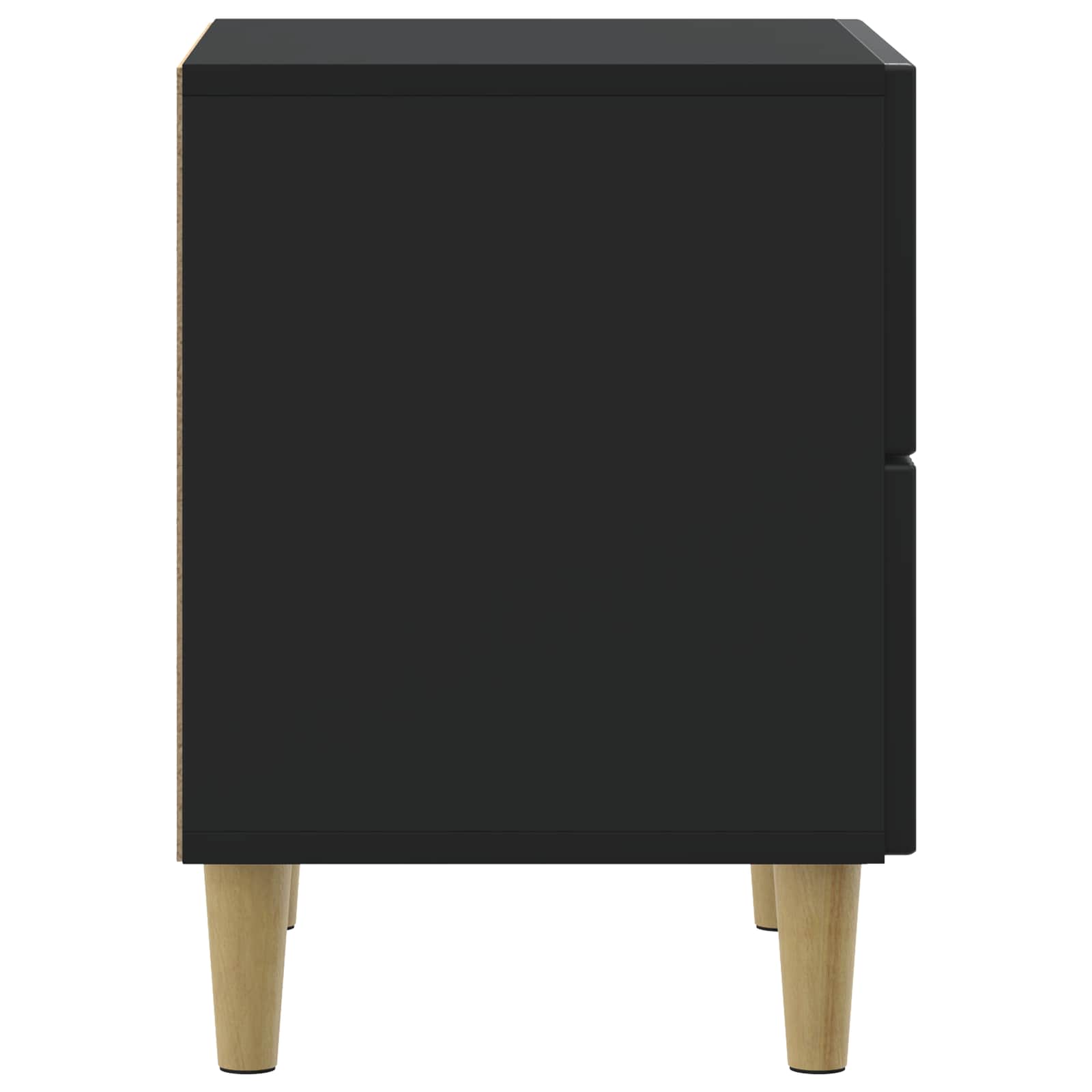 Noćni ormar 2 pcs Crna 43 x 34,5 x 48 cm Konstruirano drvo