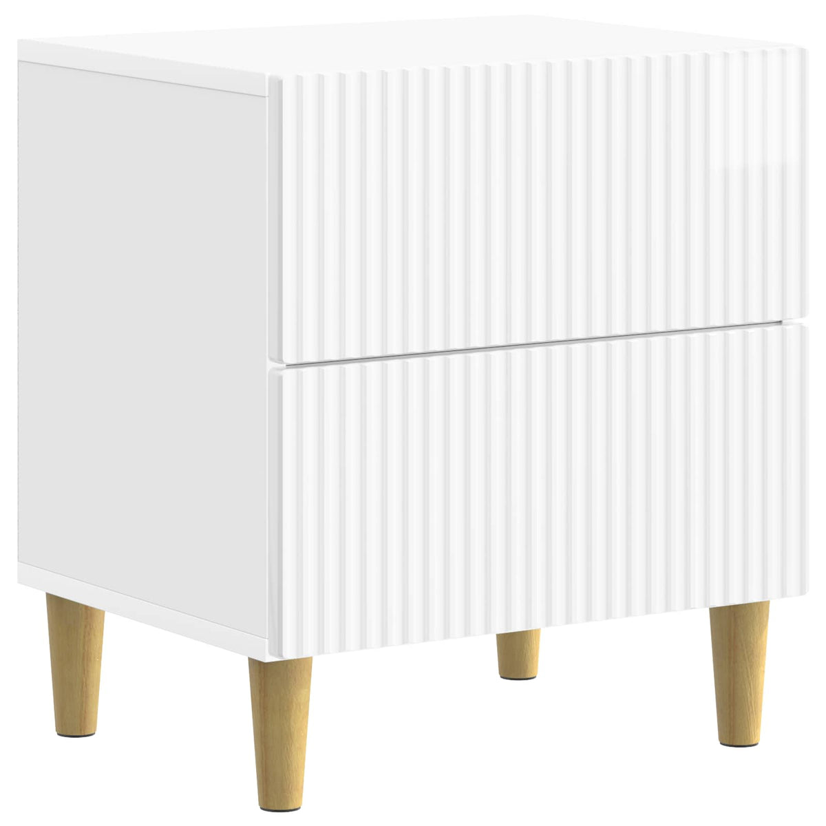 Noćni ormar s ladicama Bijela visokog sjaja 43 x 34,5 x 48 cm