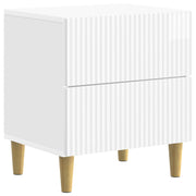 Noćni ormar s ladicama Bijela visokog sjaja 43 x 34,5 x 48 cm