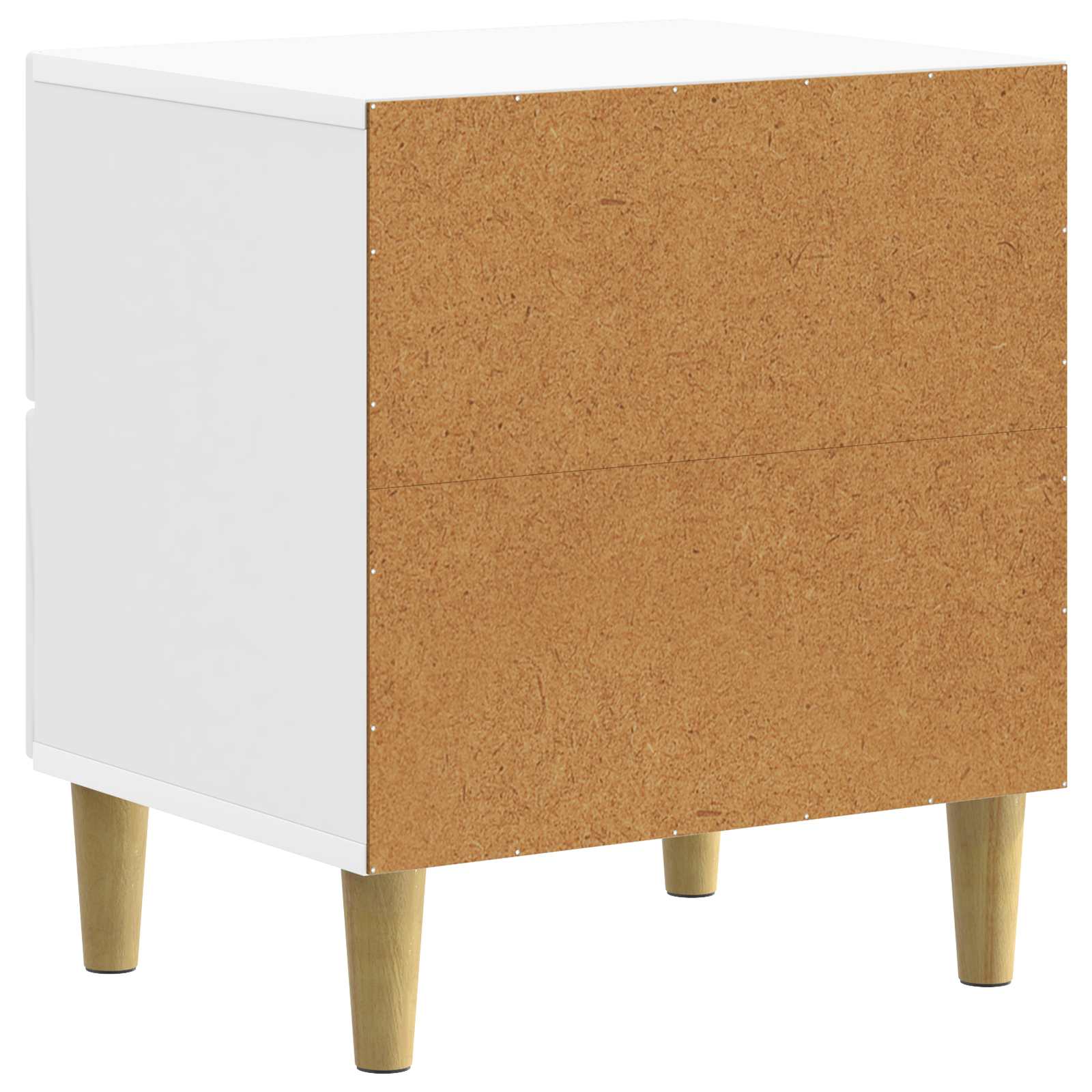 Noćni ormar s ladicama Bijela visokog sjaja 43 x 34,5 x 48 cm
