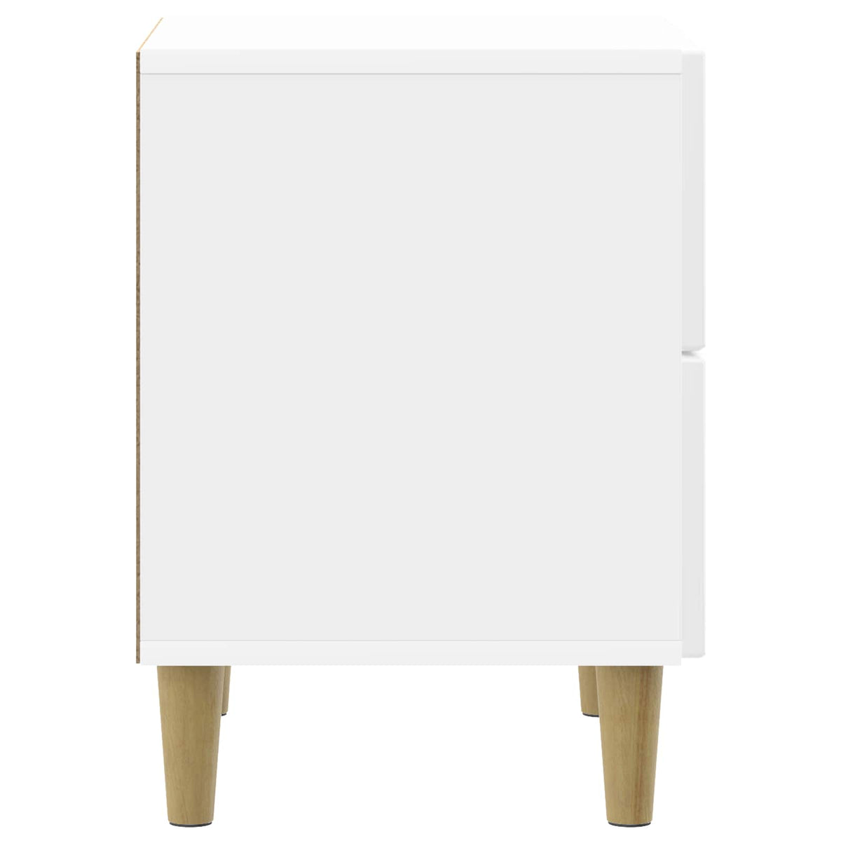 Noćni ormar s ladicama Bijela visokog sjaja 43 x 34,5 x 48 cm