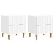 Noćni ormar 2 pcs Bijela visokog sjaja 43 x 34,5 x 48 cm