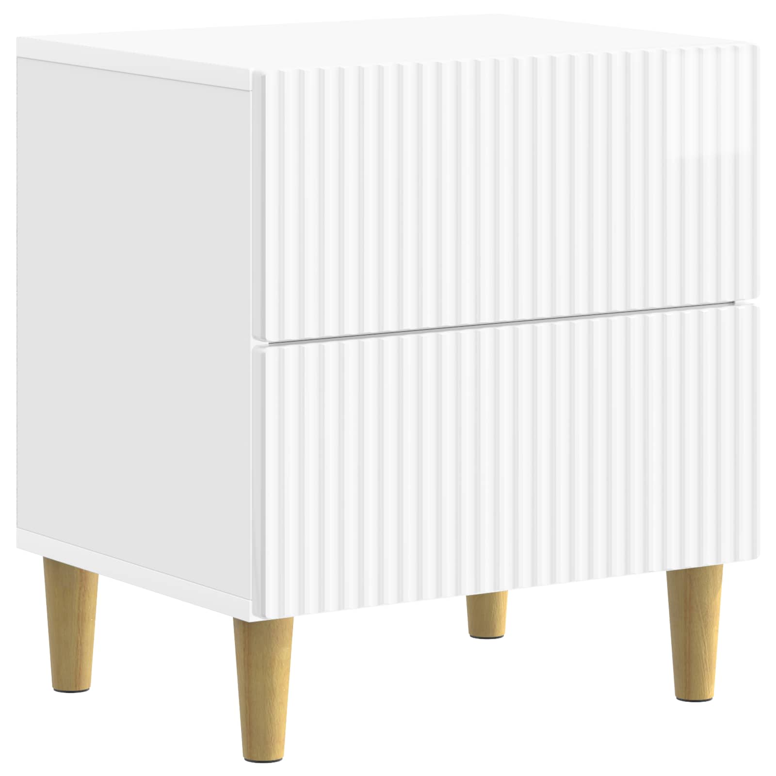 Noćni ormar 2 pcs Bijela visokog sjaja 43 x 34,5 x 48 cm