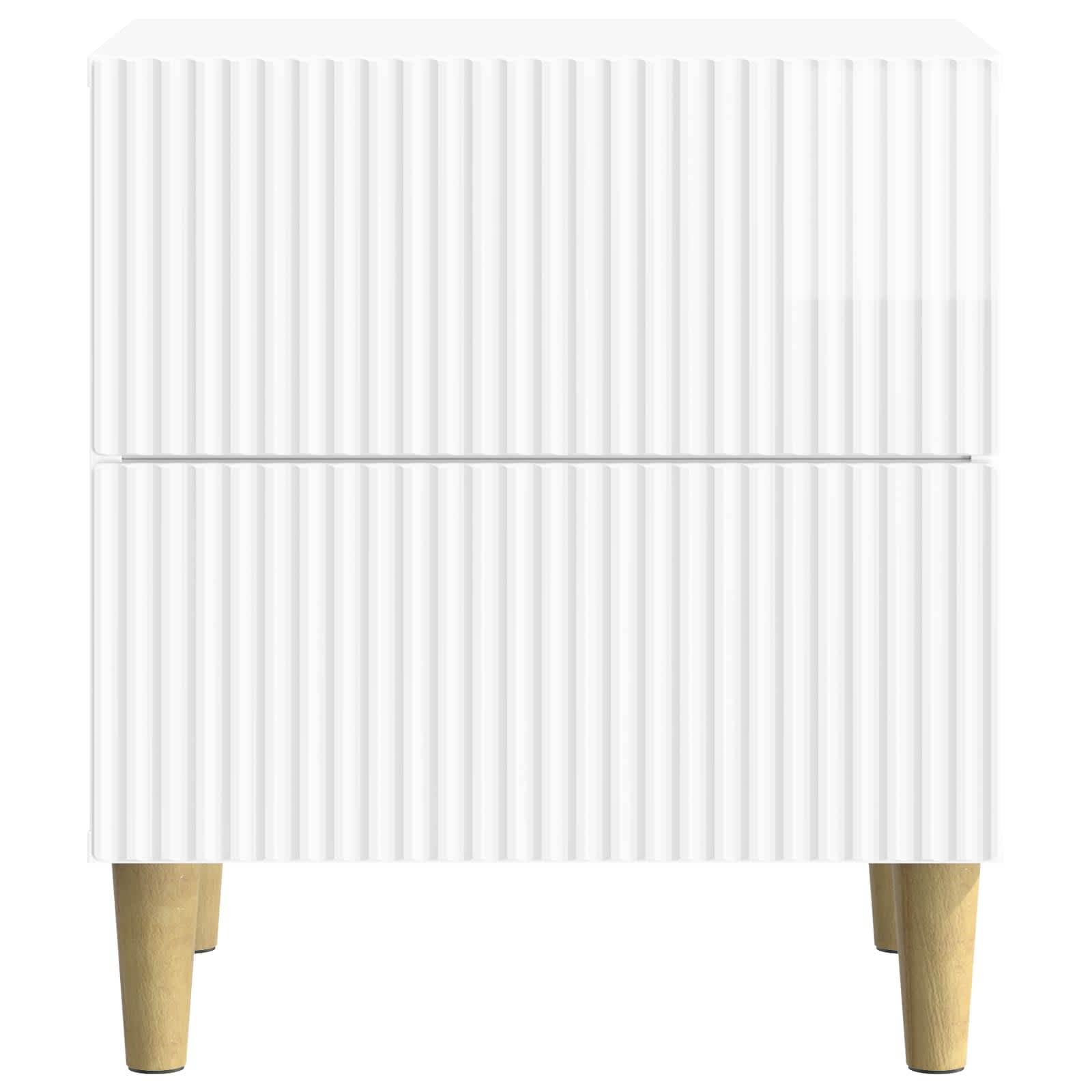 Noćni ormar 2 pcs Bijela visokog sjaja 43 x 34,5 x 48 cm